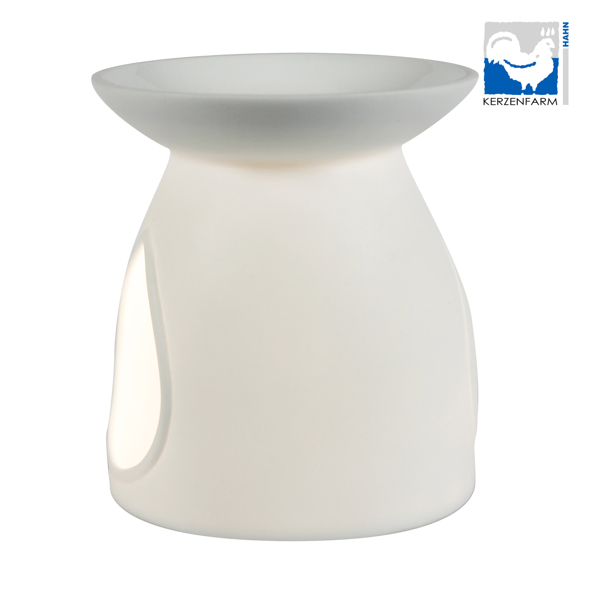 Porzellan-Oilburner, weiß - 105x90mm