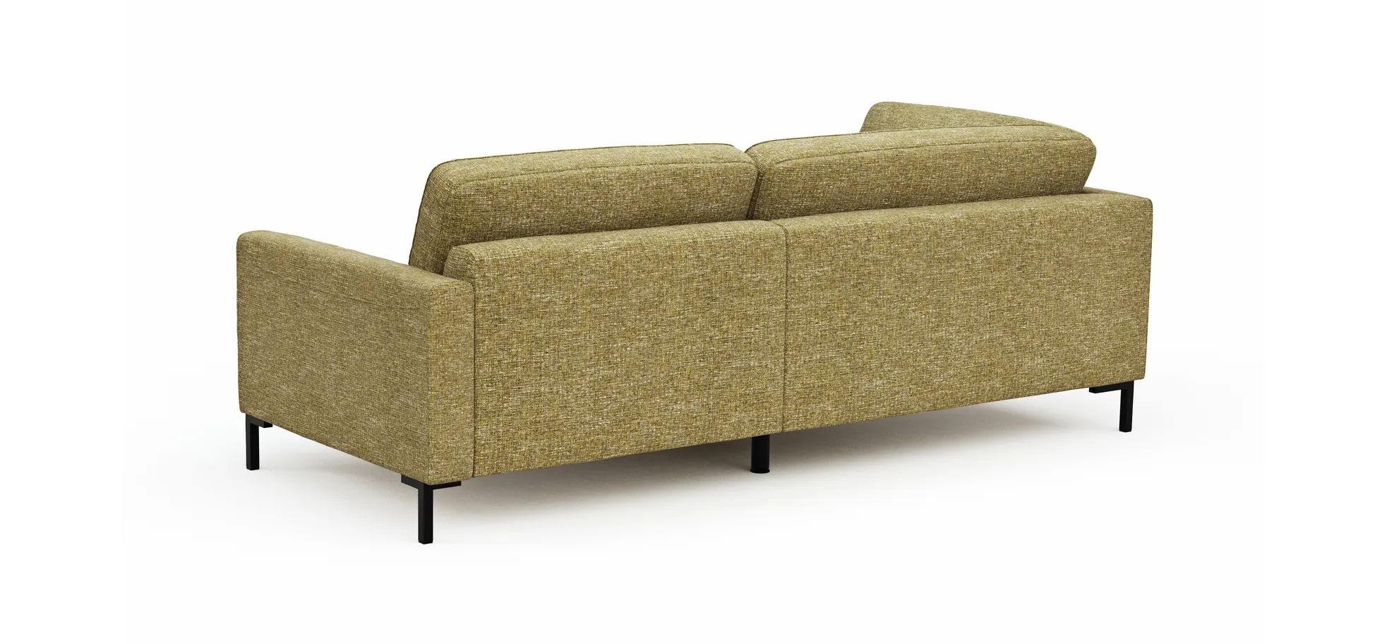 Ecksofa Oviedo - Ecke links mit 1,5-Sitzer, Stoff, Senfgelb