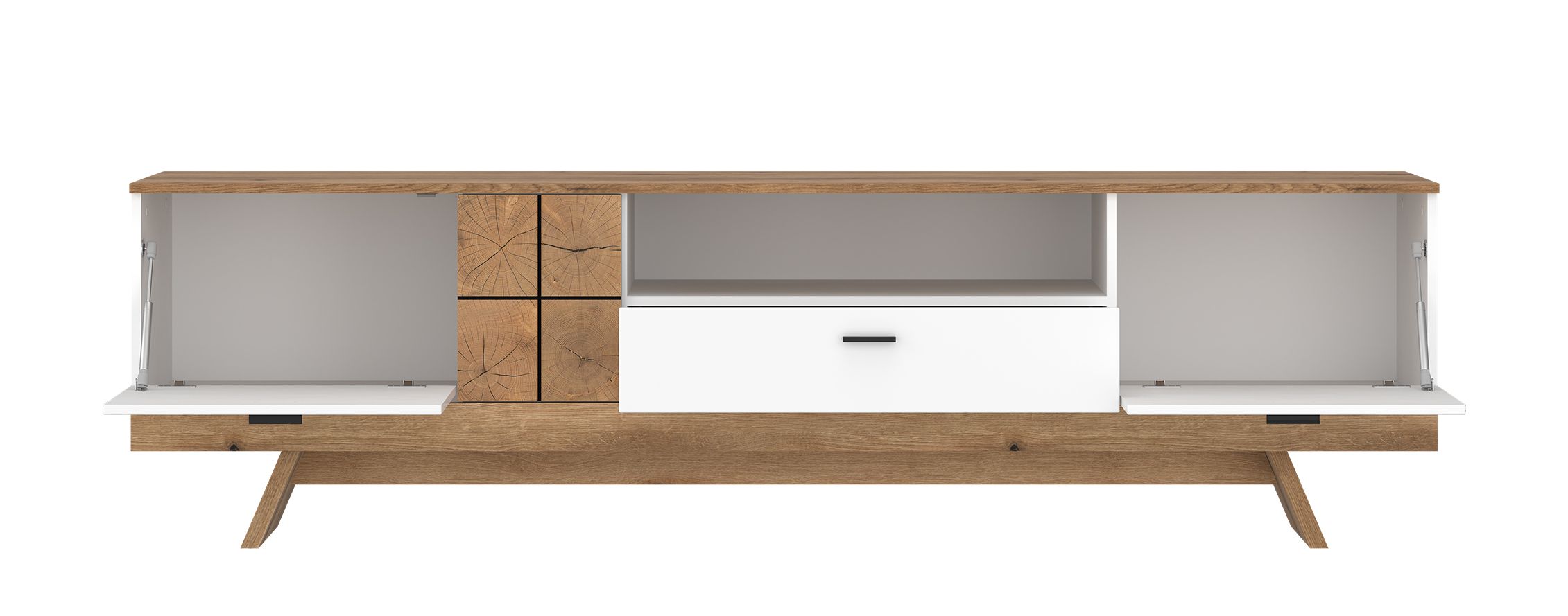 Lowboard, Eiche, Alpinweiß - MyStyle 1019