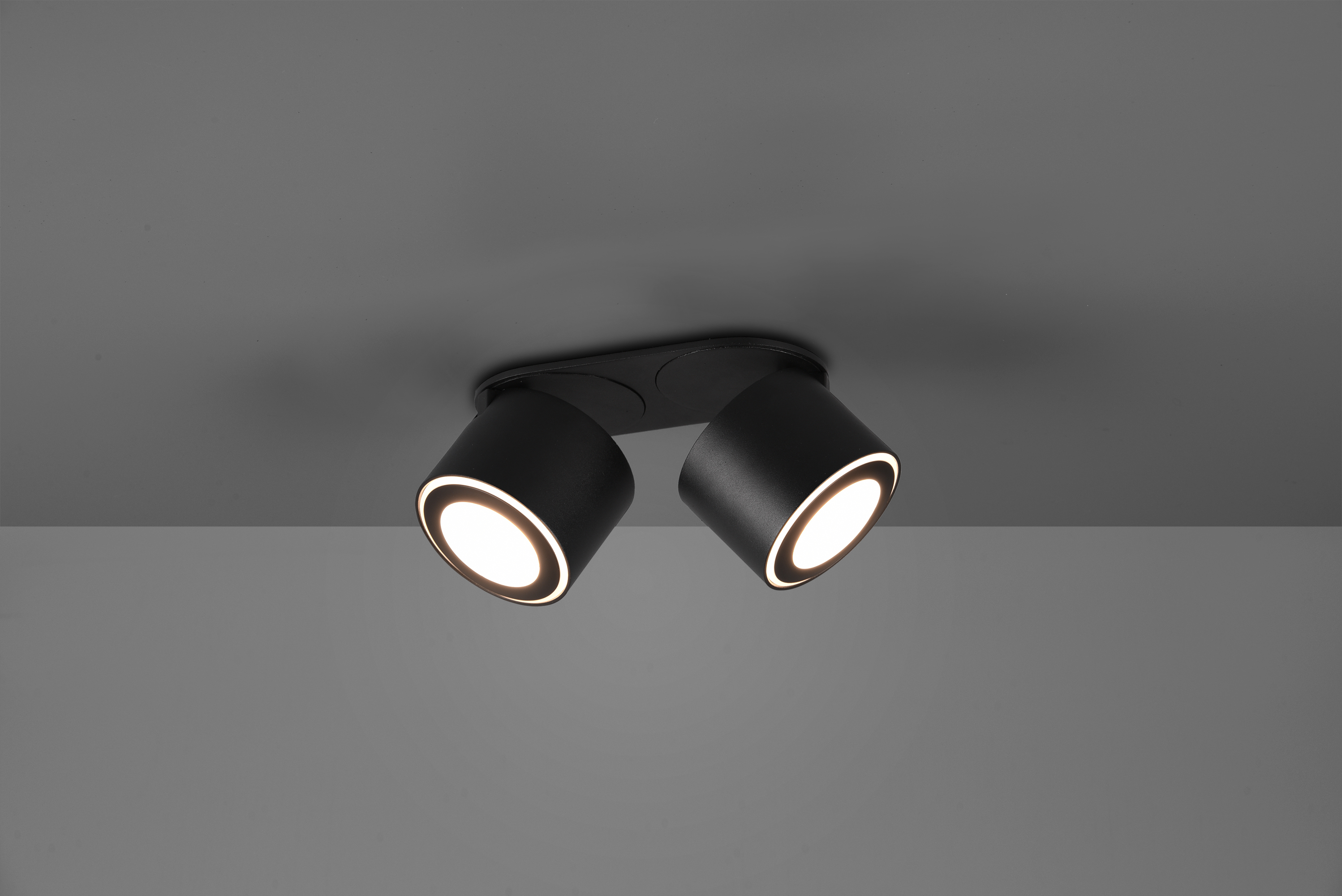Deckenleuchte Taurus - 2flg., Metall/schwarz matt,18x10,6x8,7cm