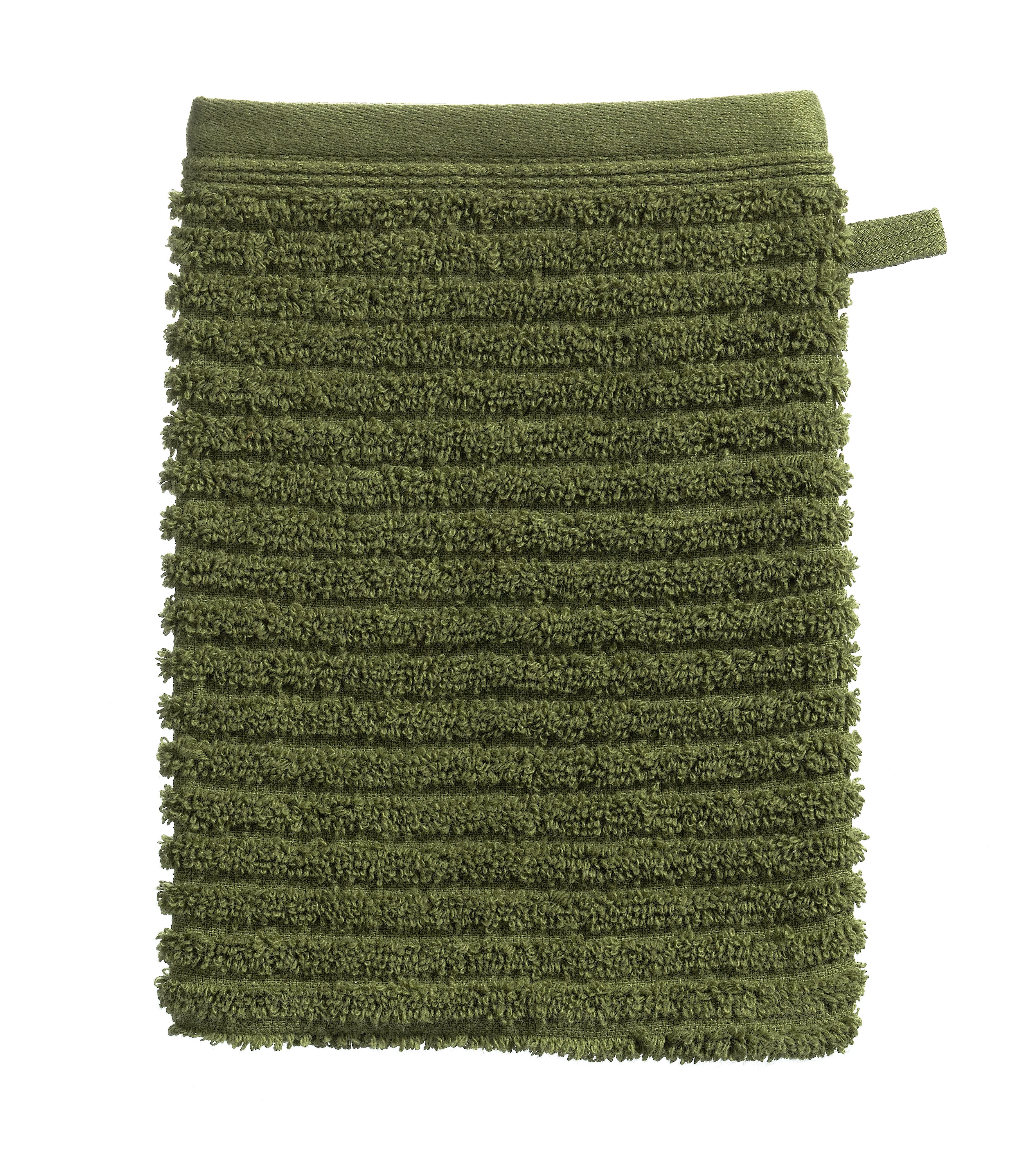 Waschhandschuh Casea Natürlich Almeria, 15x21cm - olivgrün