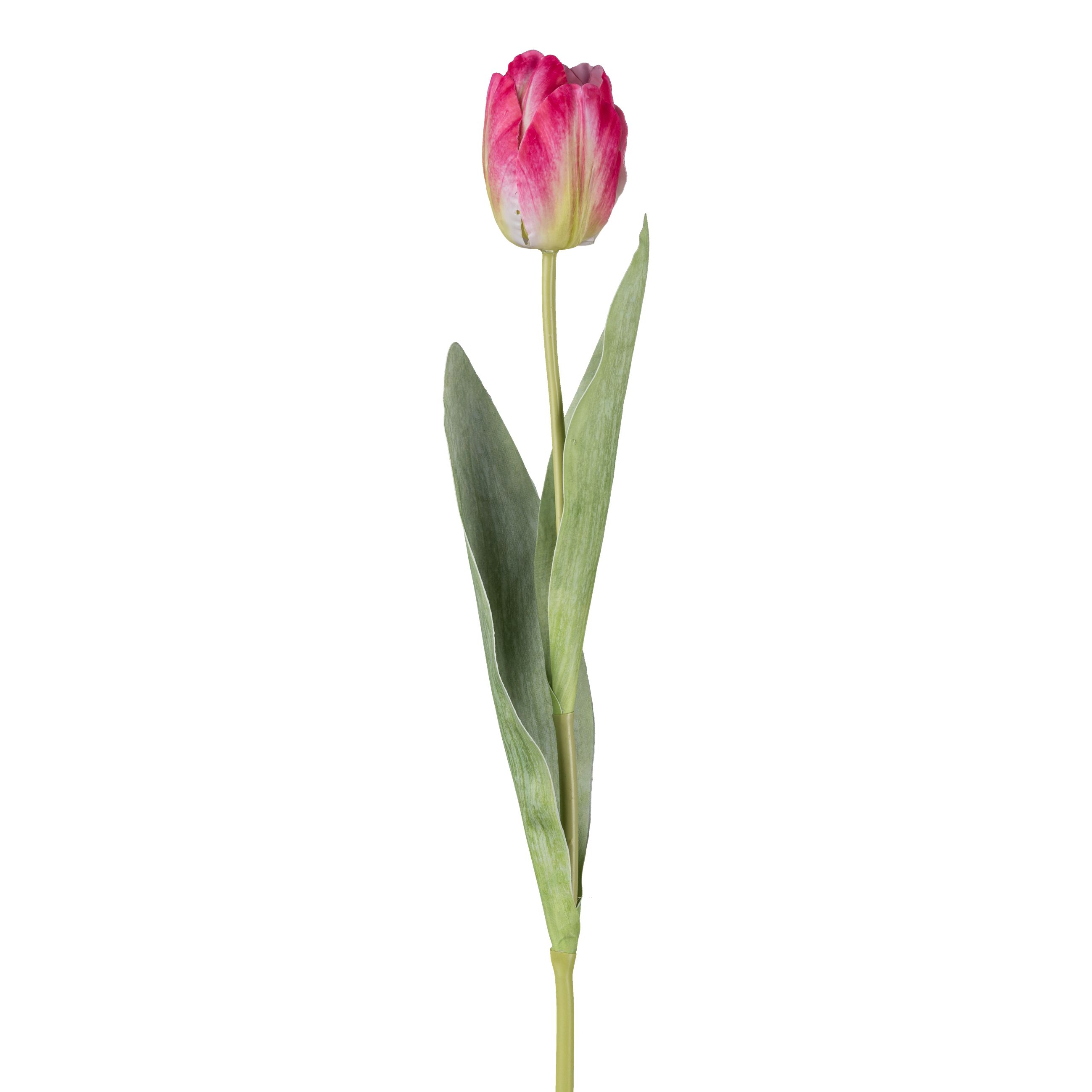 Kunsttulpe - Tulpe offen, 49 cm, dunkelrosa