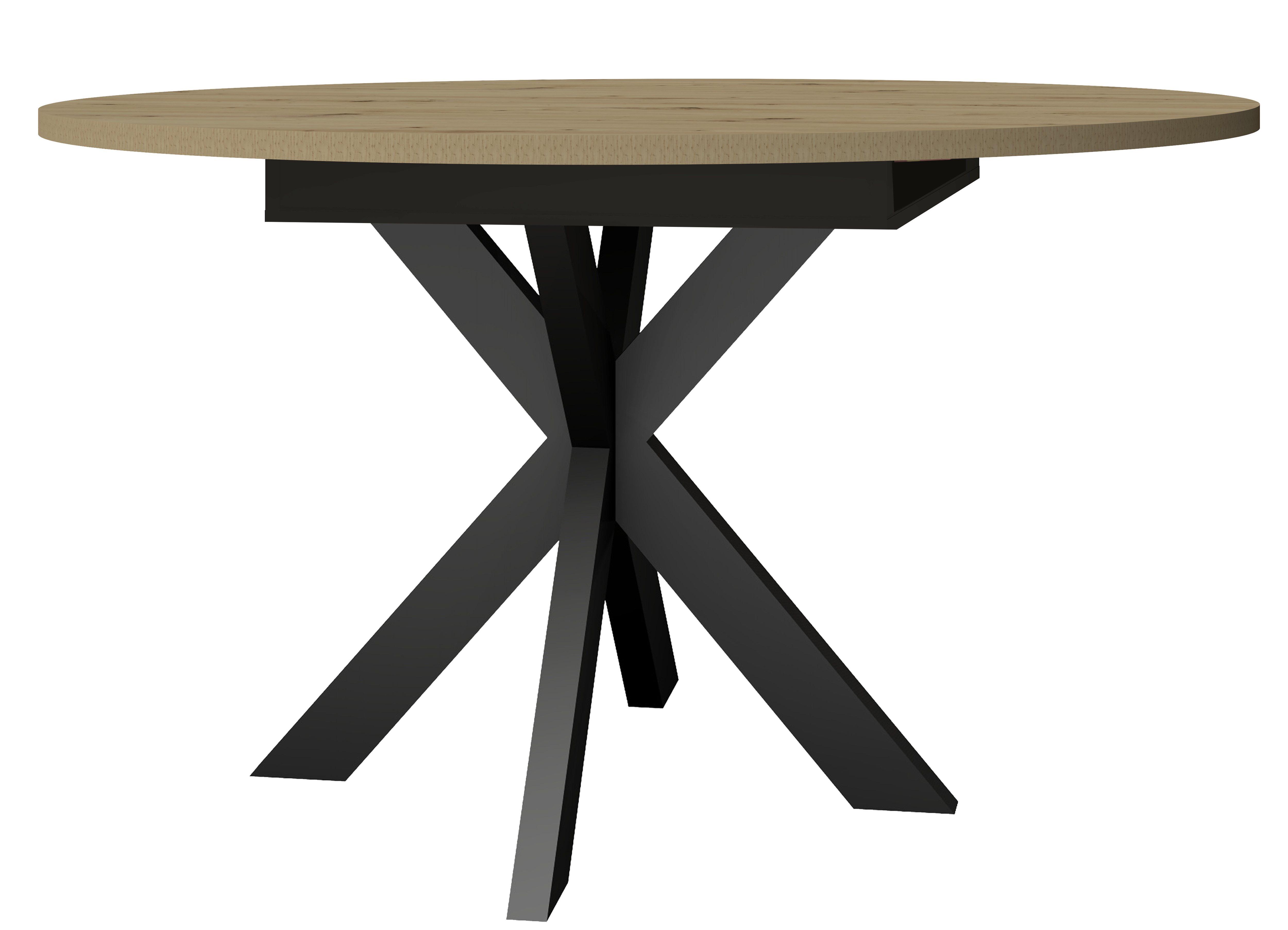 Esstisch, rund, asteiche Dekor, ausziehbar - Multi-TS