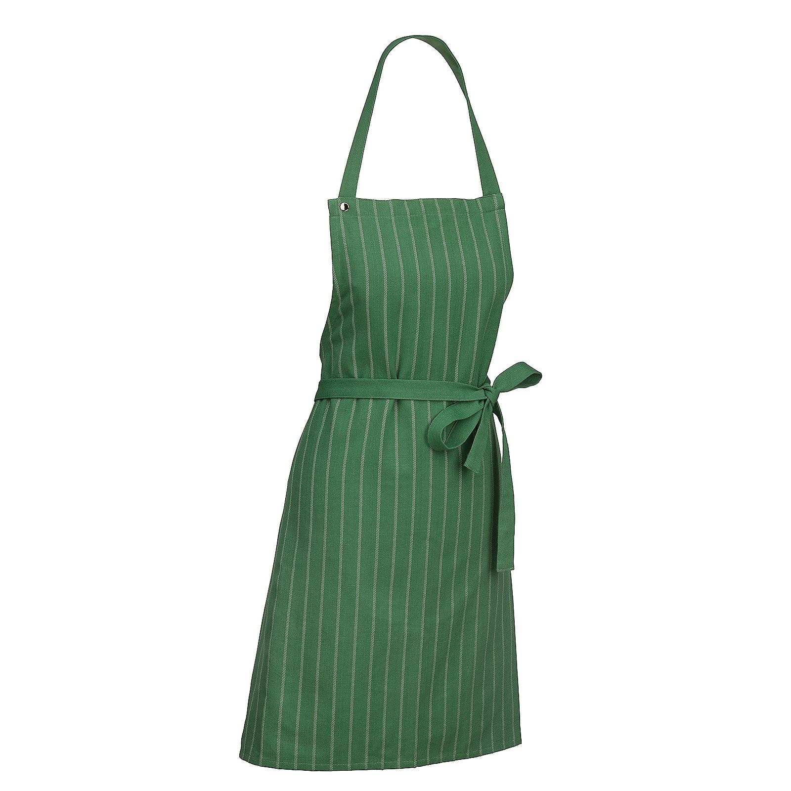 Schürze Cora 67x80 cm - 100%Baumwolle hellgrün/grün Streifen