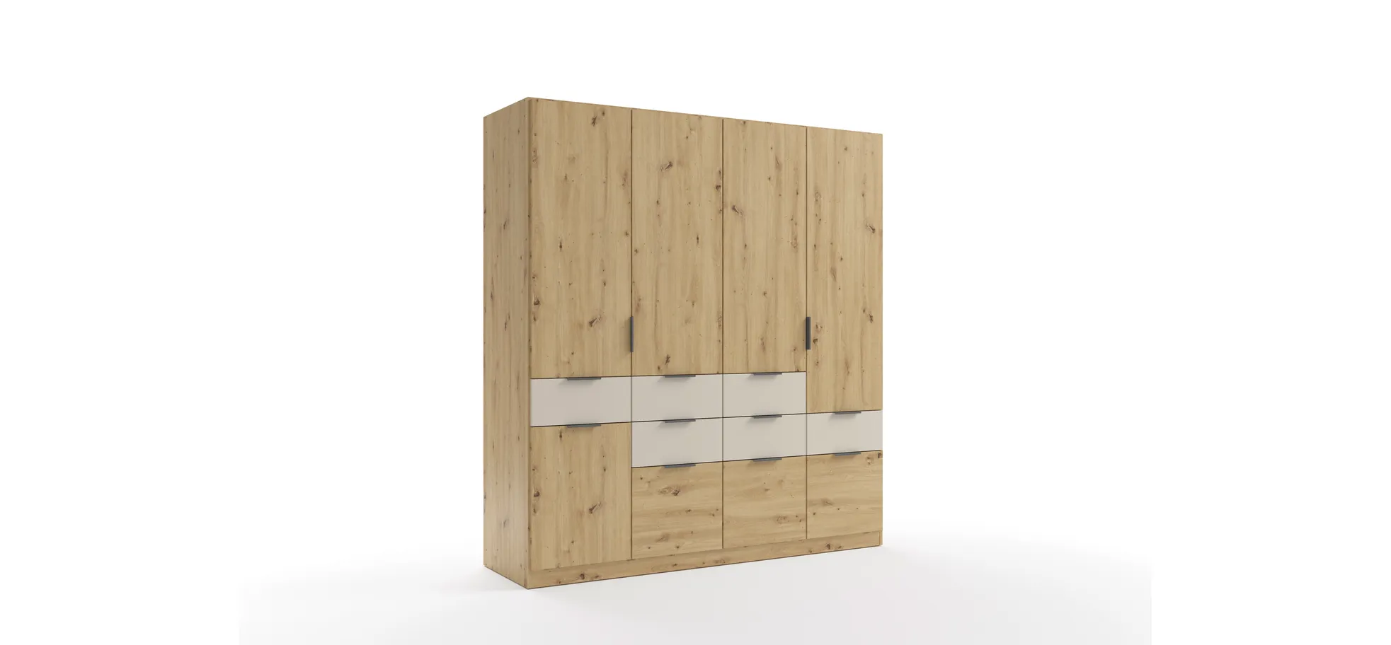 Drehtürenschrank, 5-türig, Dekor Eiche - Raas