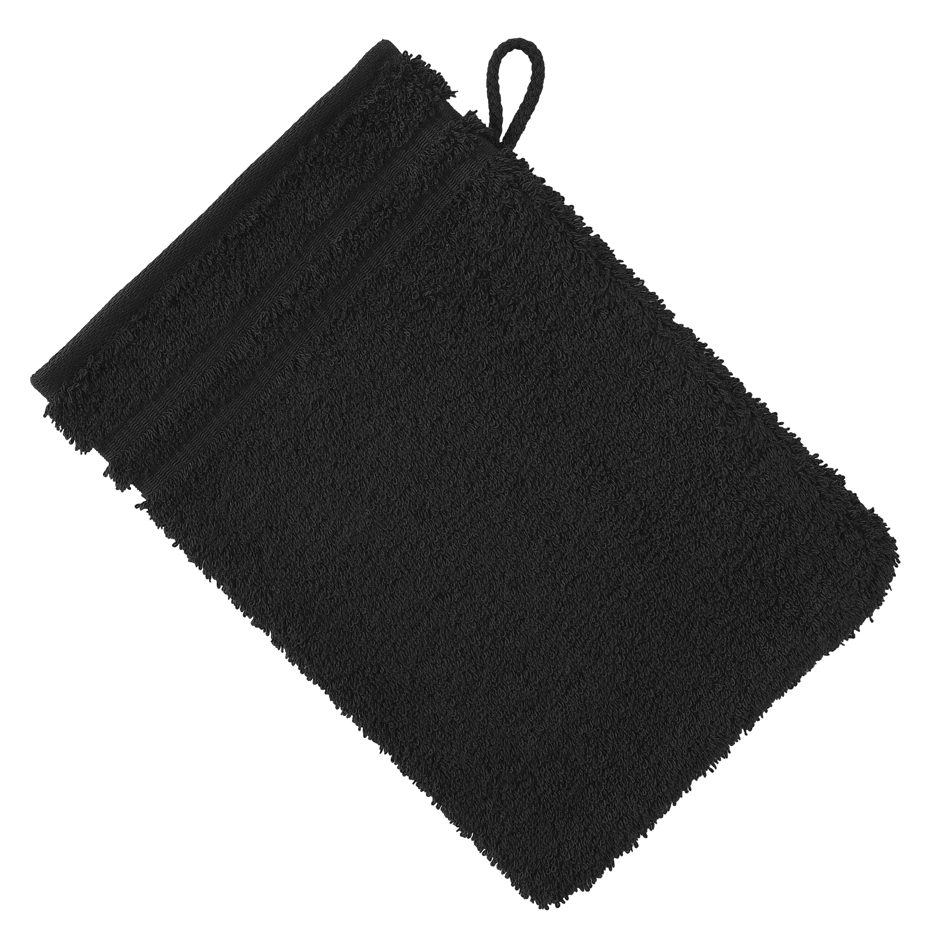 Waschhandschuh Vienna Style Supersoft schwarz - ca. 22 x 16 cm