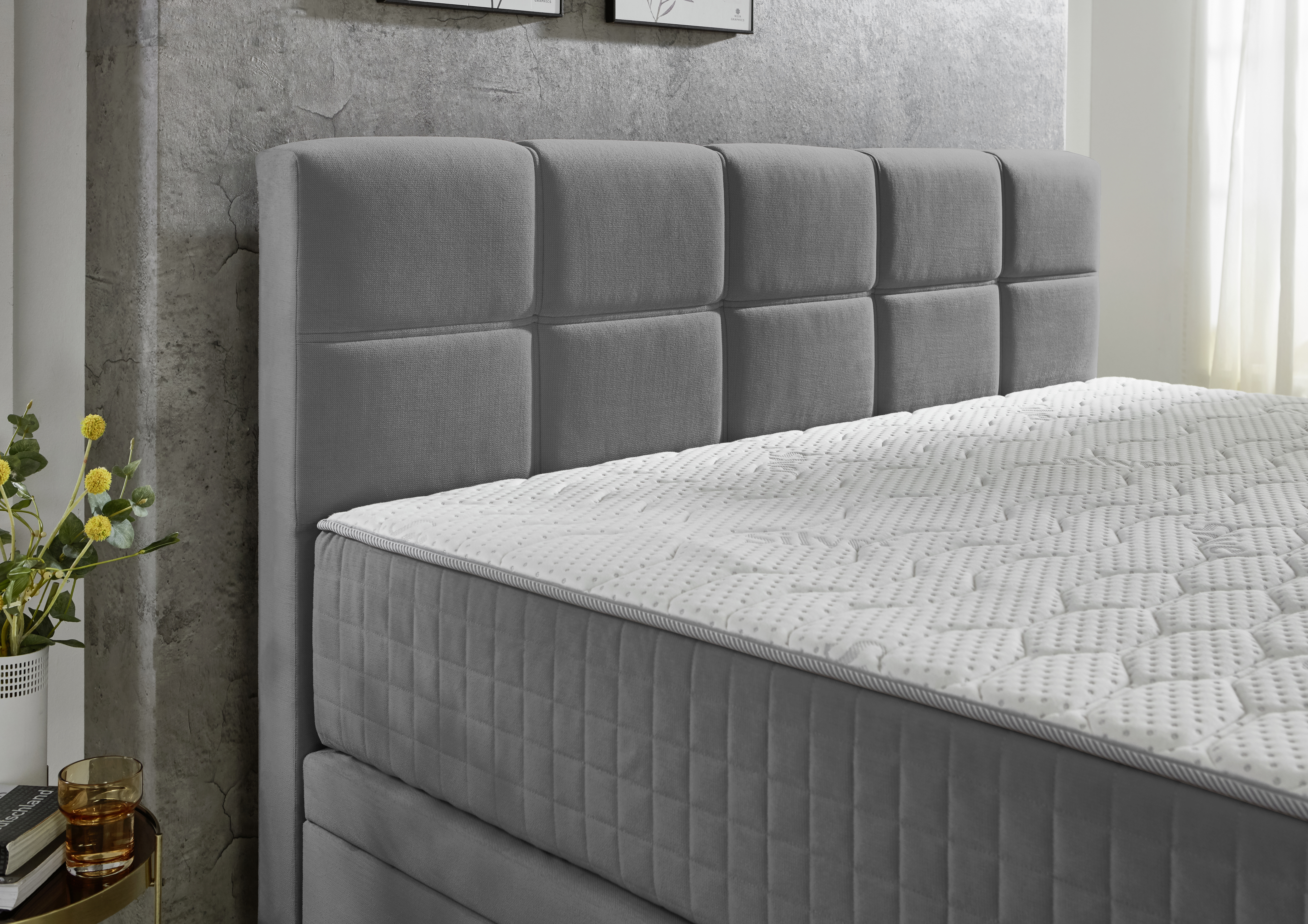 Boxspringbett, grau - MyStyle 3085
