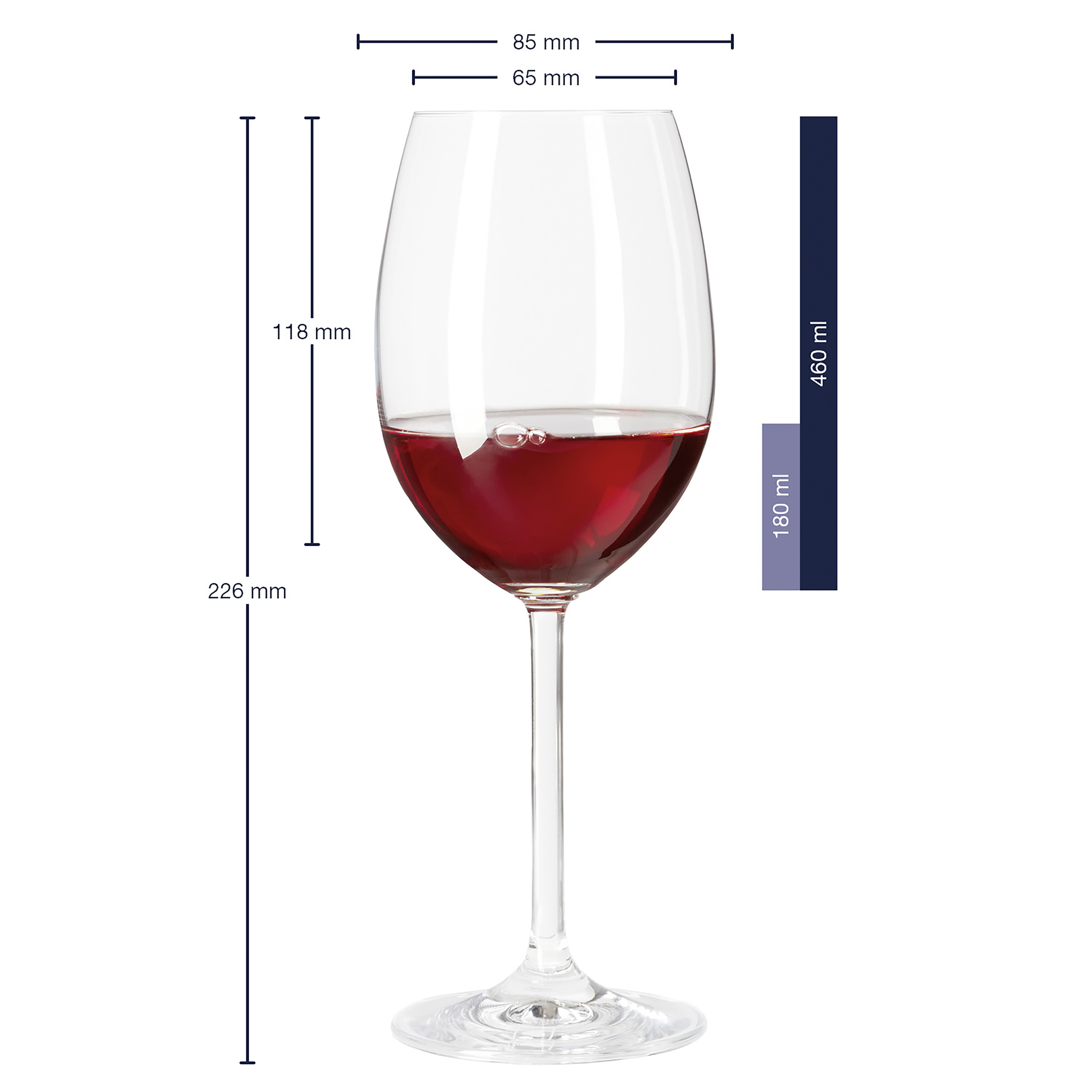 Rotweinglas Daily - klarglas, 460ml 