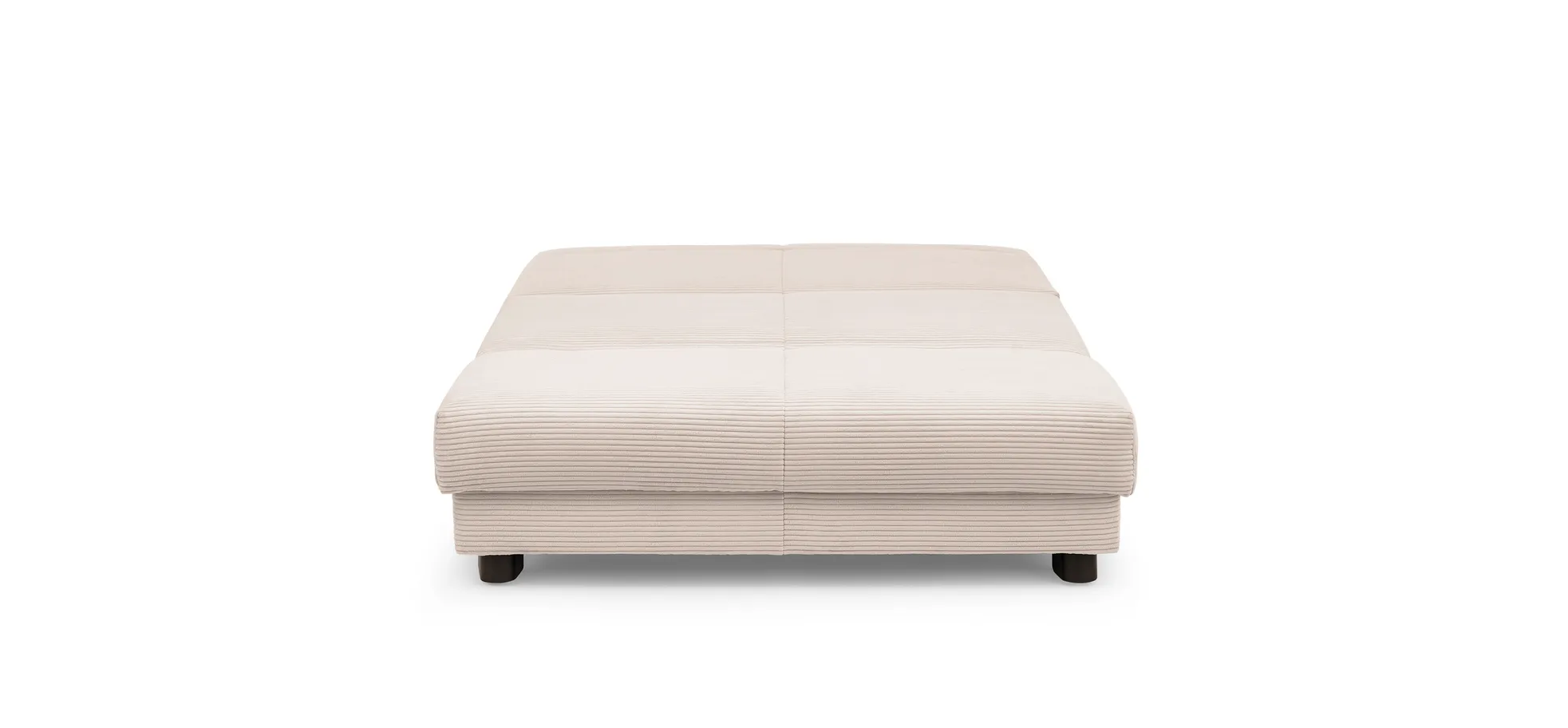  Schlafsofa EASY Optik A - 2-Sitzer ohne Armlehne, 140 cm inkl. Schlaffunktion, Cord, Beige
