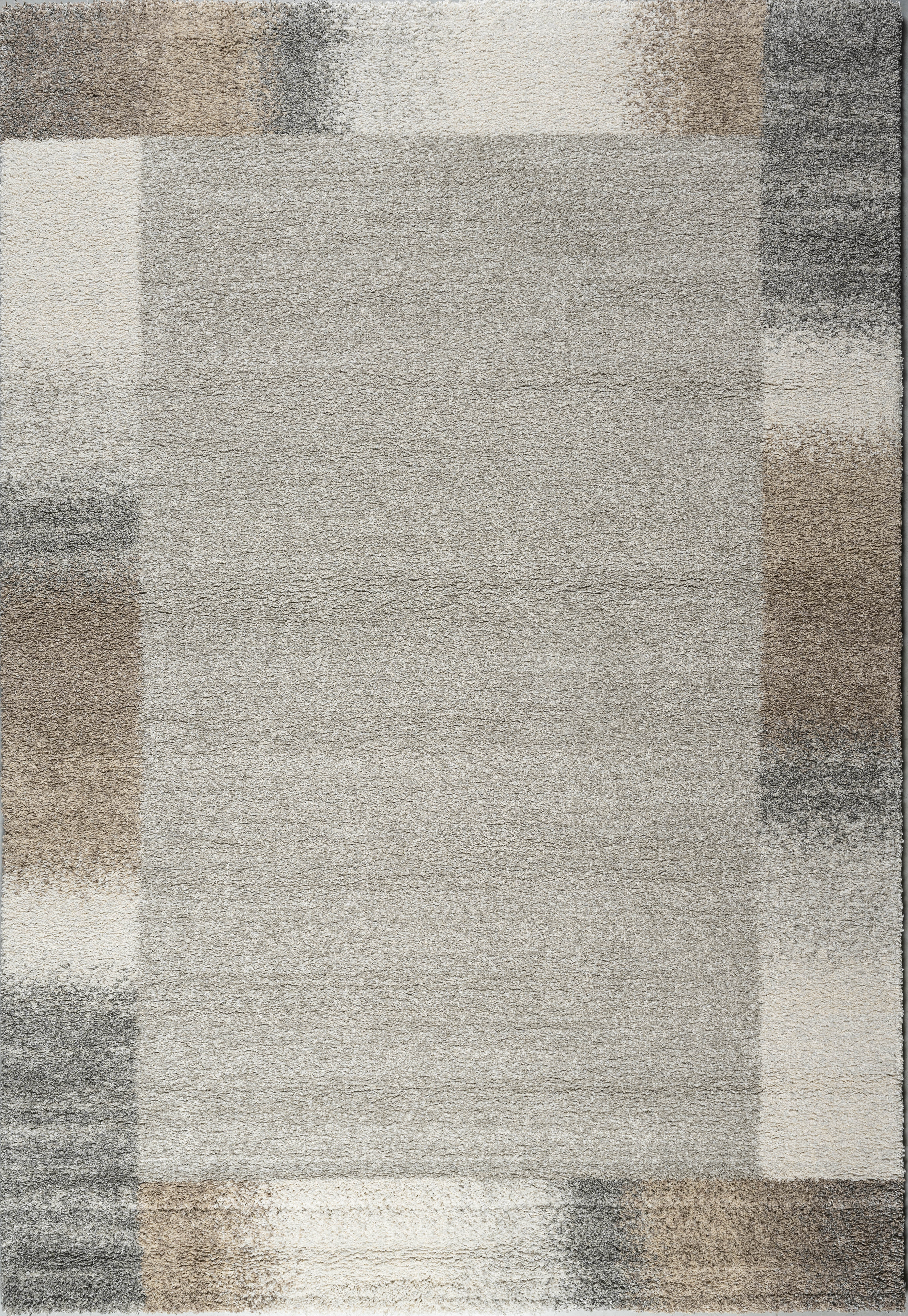 Webteppich, grau-braun-weiß, 160x230 cm - Rehari