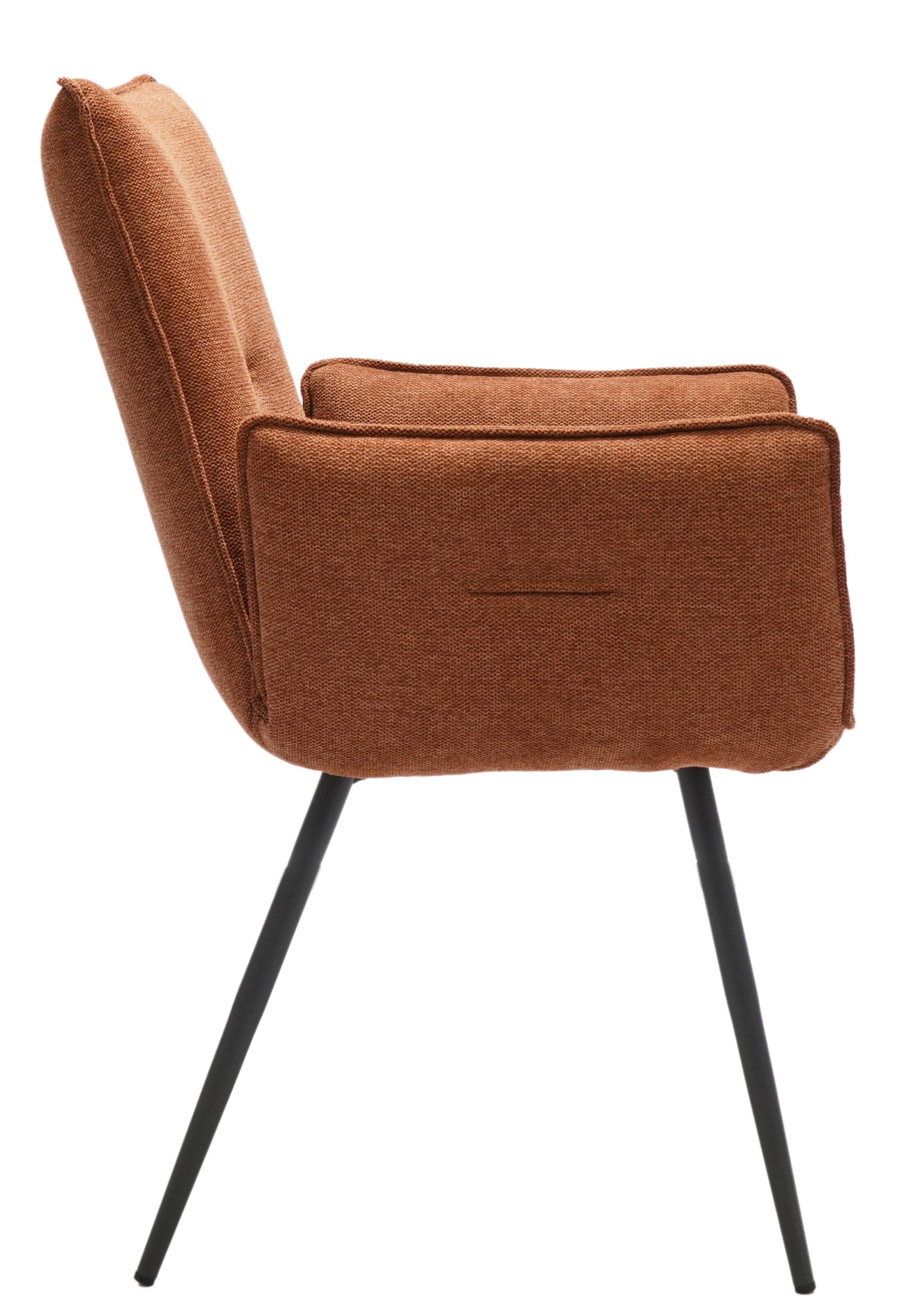 Vierfußstuhl mit Armlehnen, kupfer - Marcela