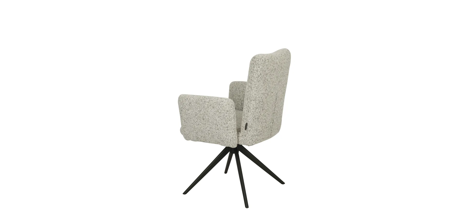 Armlehnstuhl, Stoff schwarz-weiß - Mylene