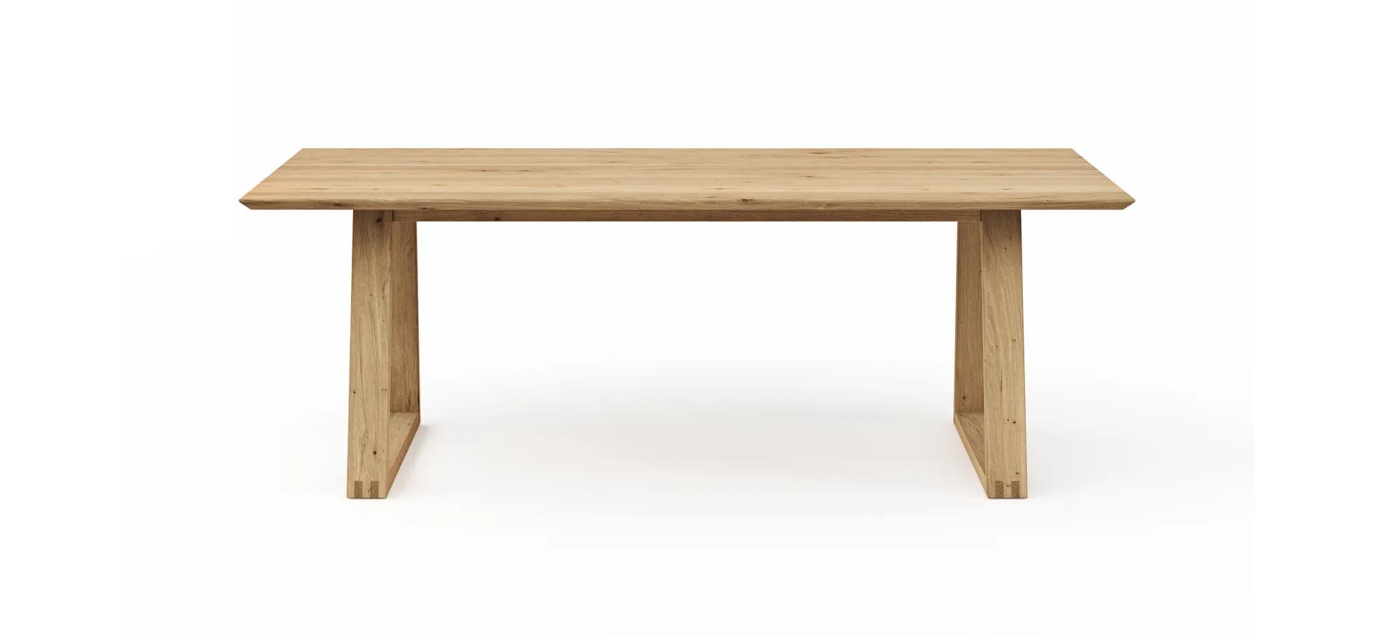 Esstisch Belfast - LB ca. 220x100 cm, Eiche massiv, Legno, Trapezgestell