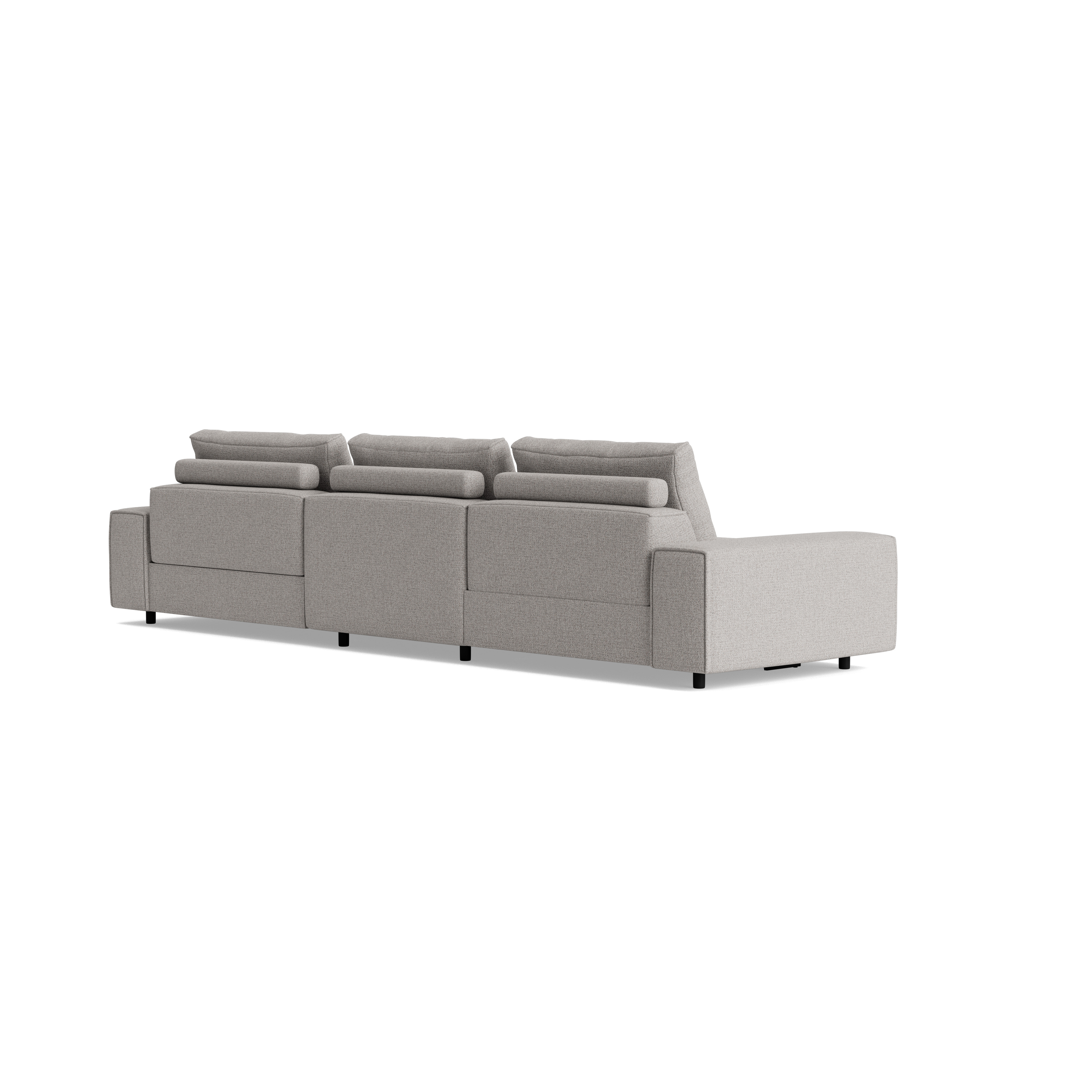 Ecksofa, Stoff grau - Natura Home Serava Plus