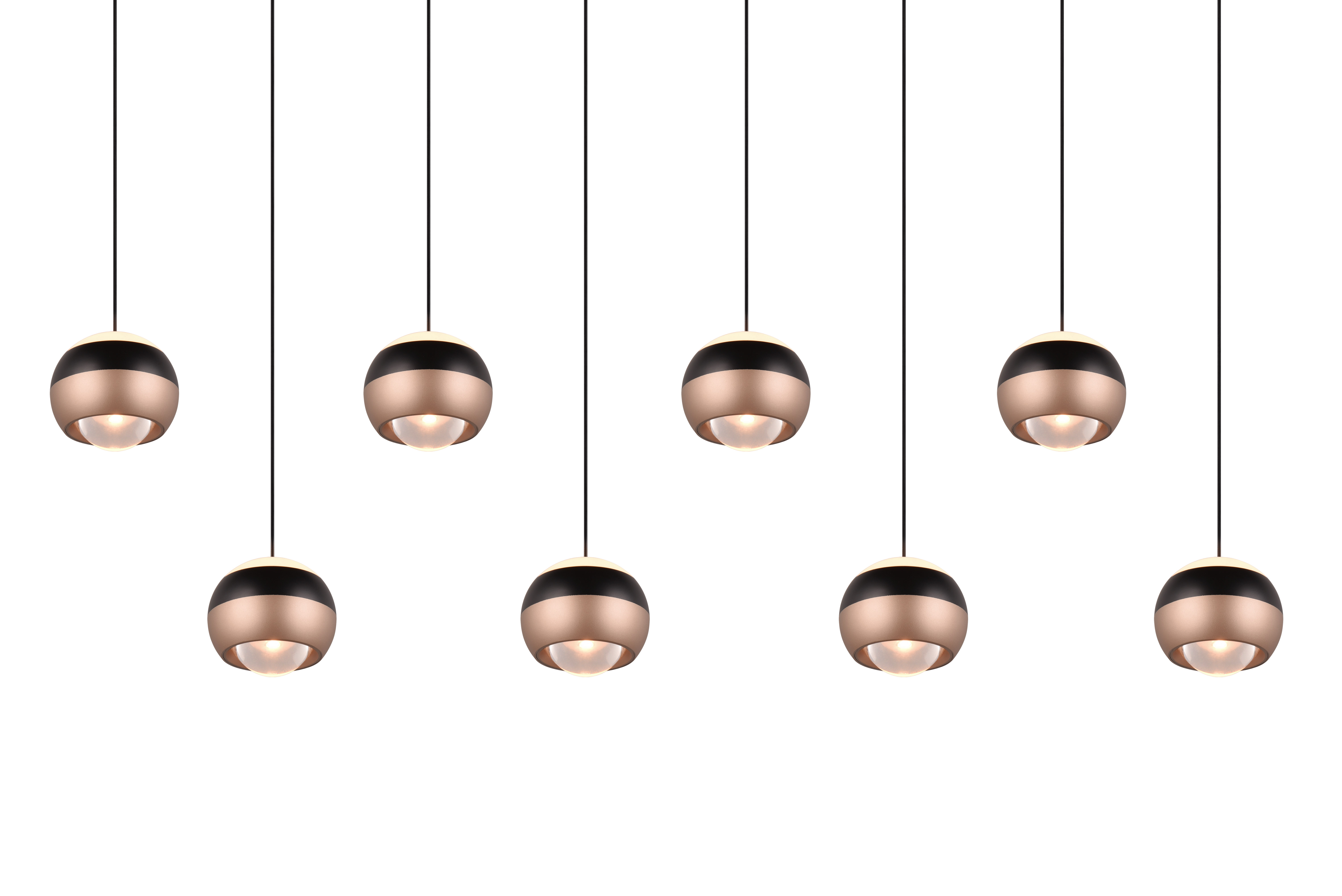 Pendelleuchte Orbit - 8-flg, LED, ca. 120x13x200cm
