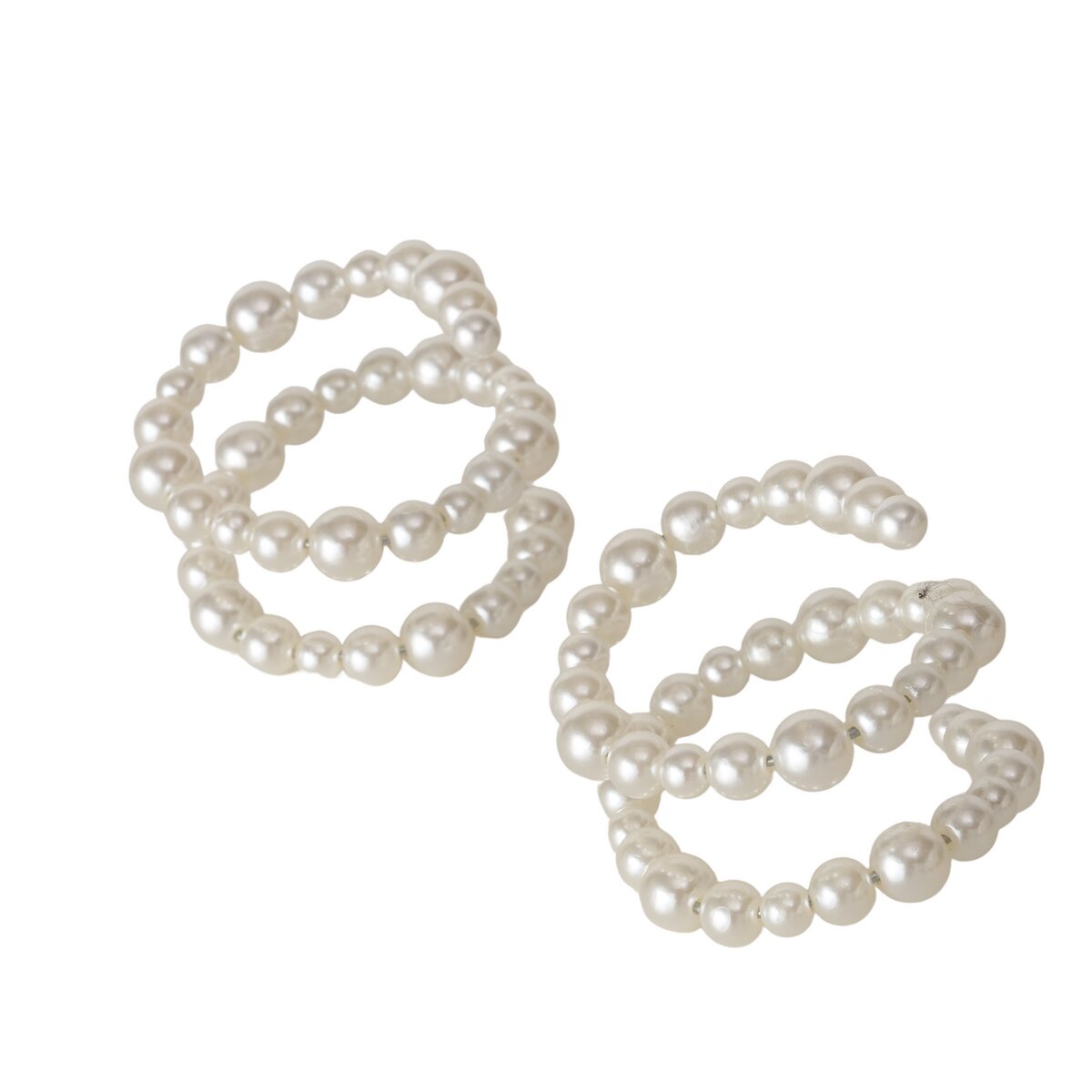 Serviettenring Perla, 2 tlg. - D 6,50 cm, Cremeweiß