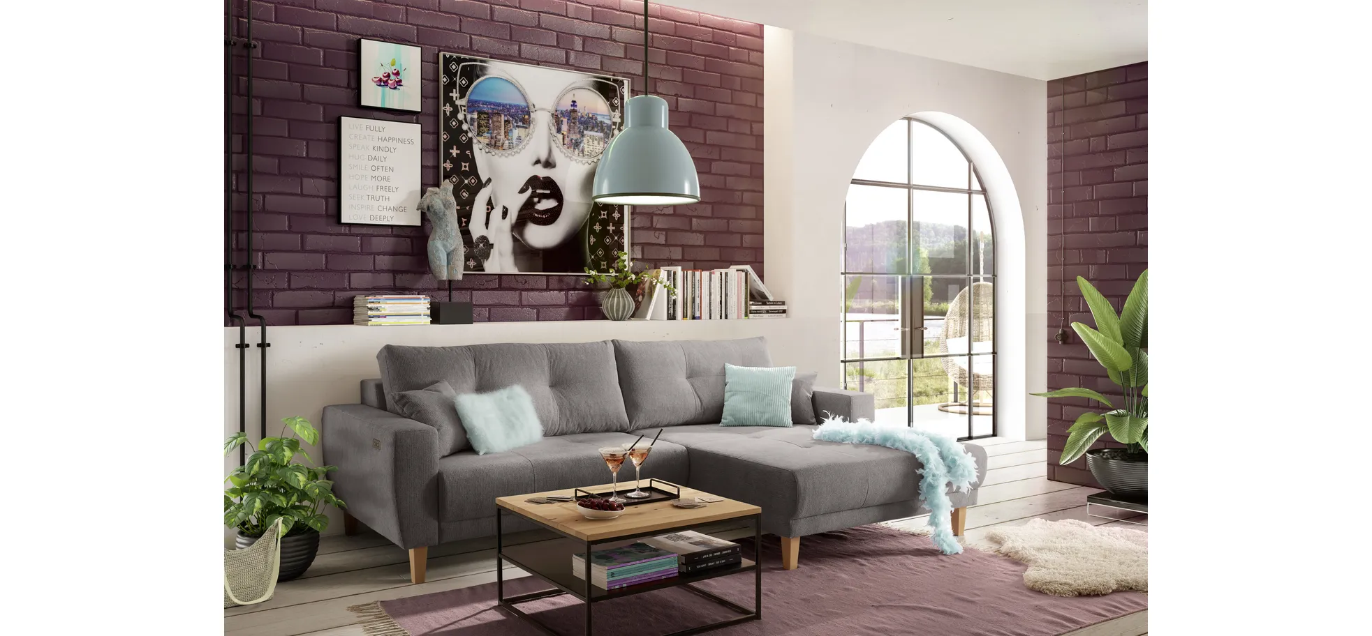 Couchtisch, Eisengestell, 70 x 70 cm - Couchtische Couchtisch, Eisengestell, 70 x 70 cm - Couchtische
