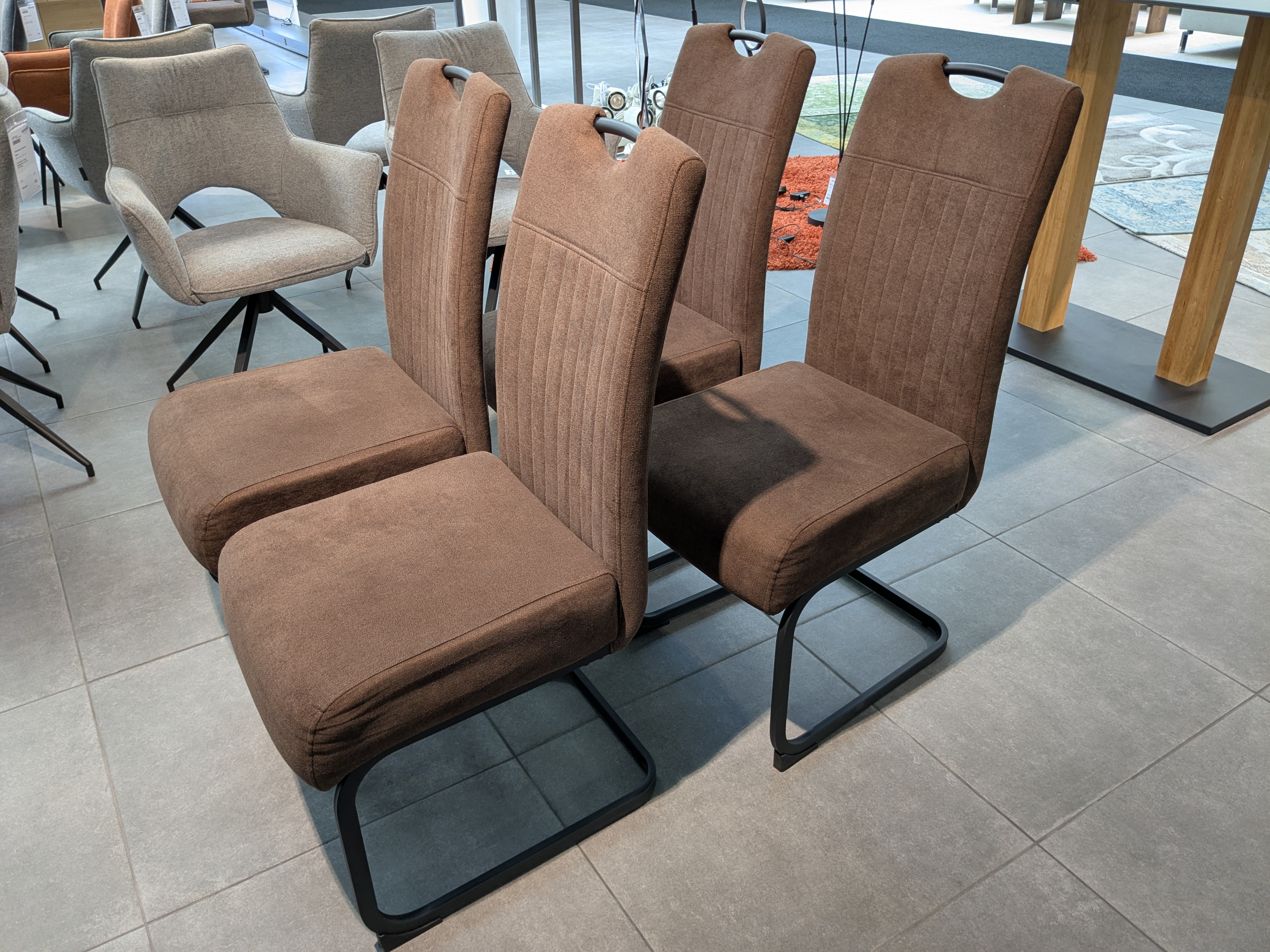 Stuhlsatz, Microfaser braun - Margie