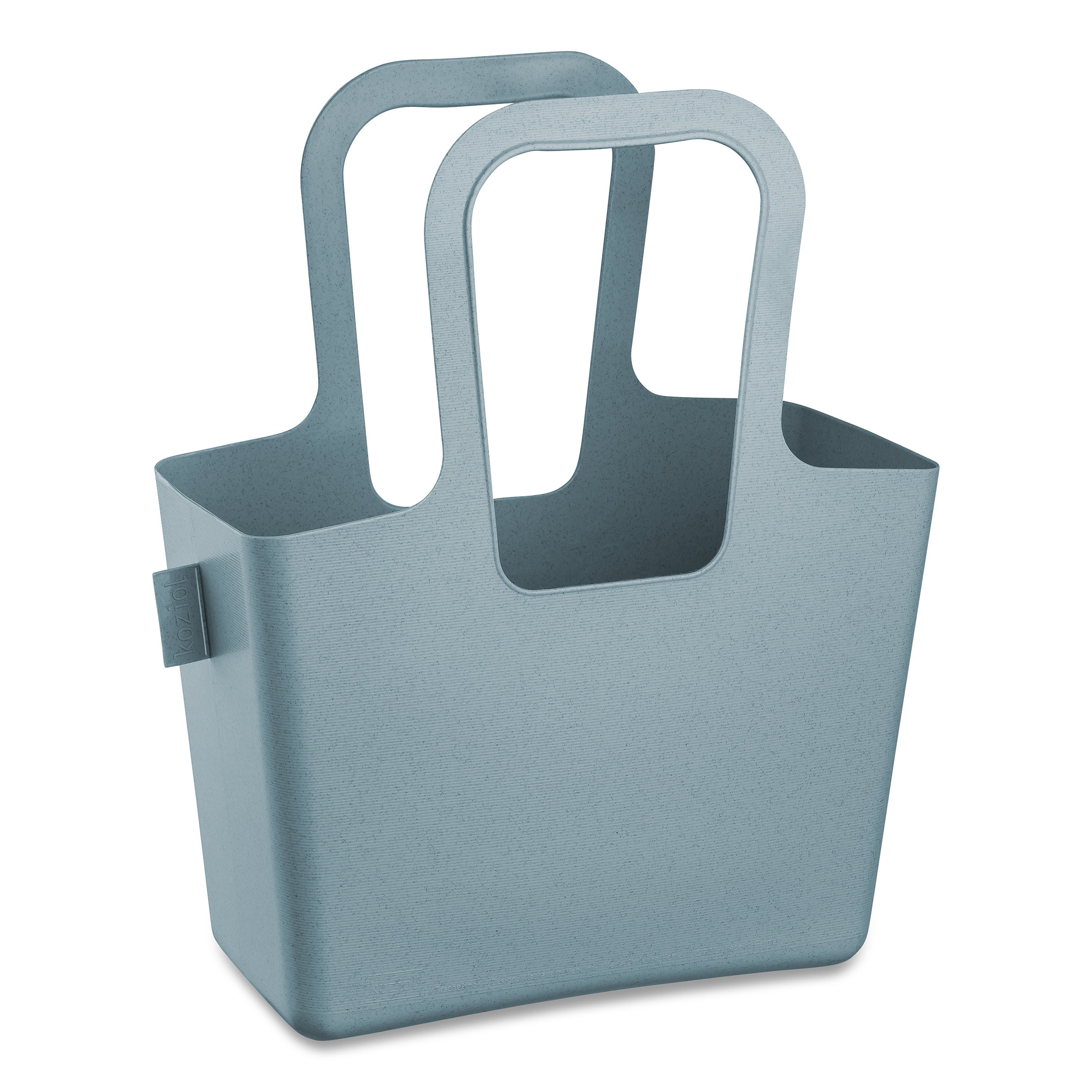 Tasche, 38,6x32,7x13cm, nature flower blue - leicht zu reinigen, 100% CO2-neutral