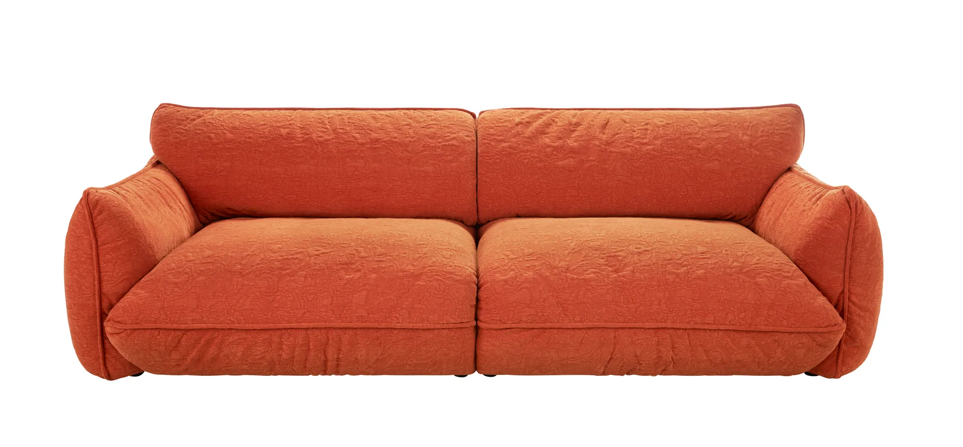 Sofa Fluffy - 4-Sitzer inkl. Rückenlehne verstellbar, Stoff, Kupfer