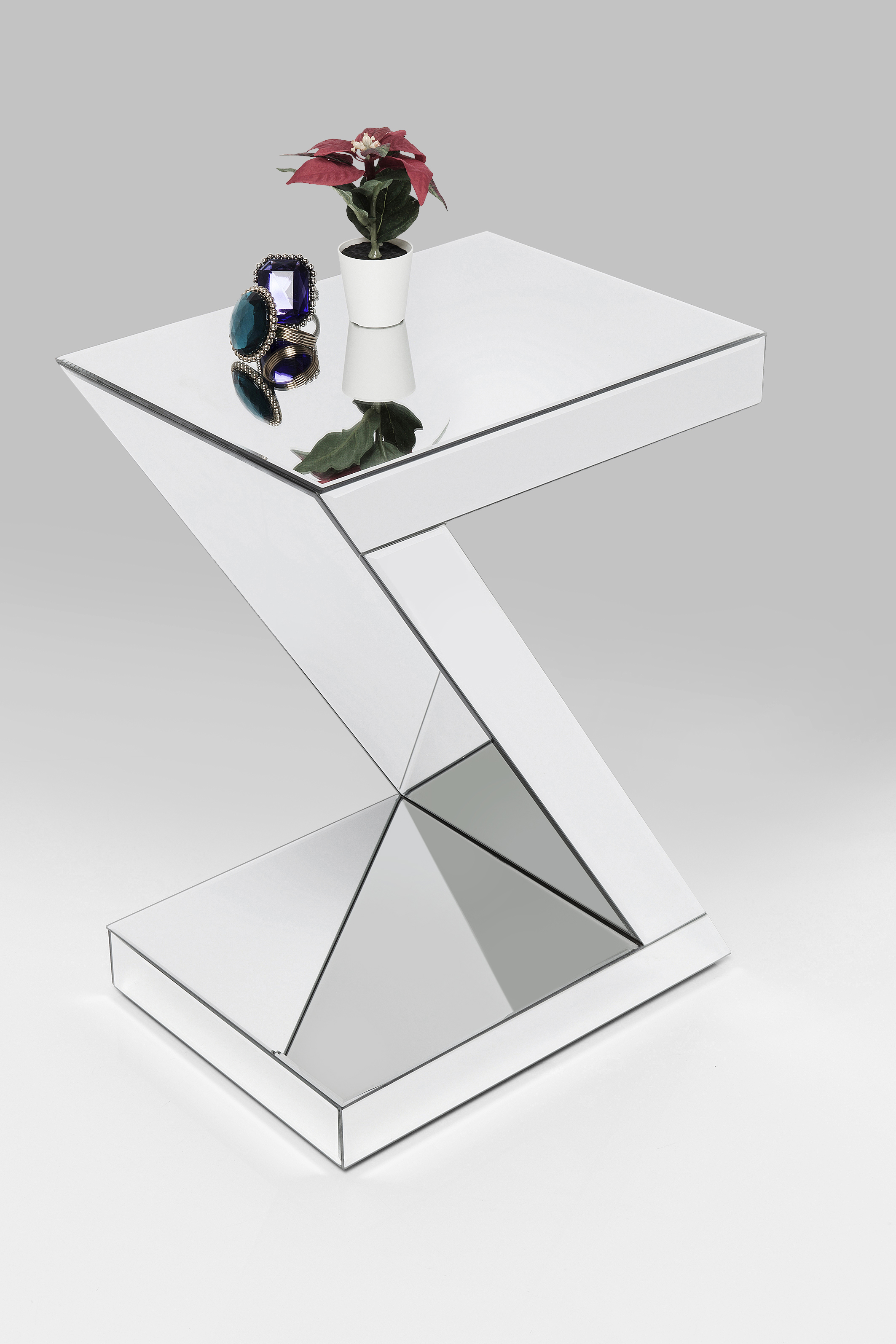 Beistelltisch Z, Glas verspiegelt - Luxury