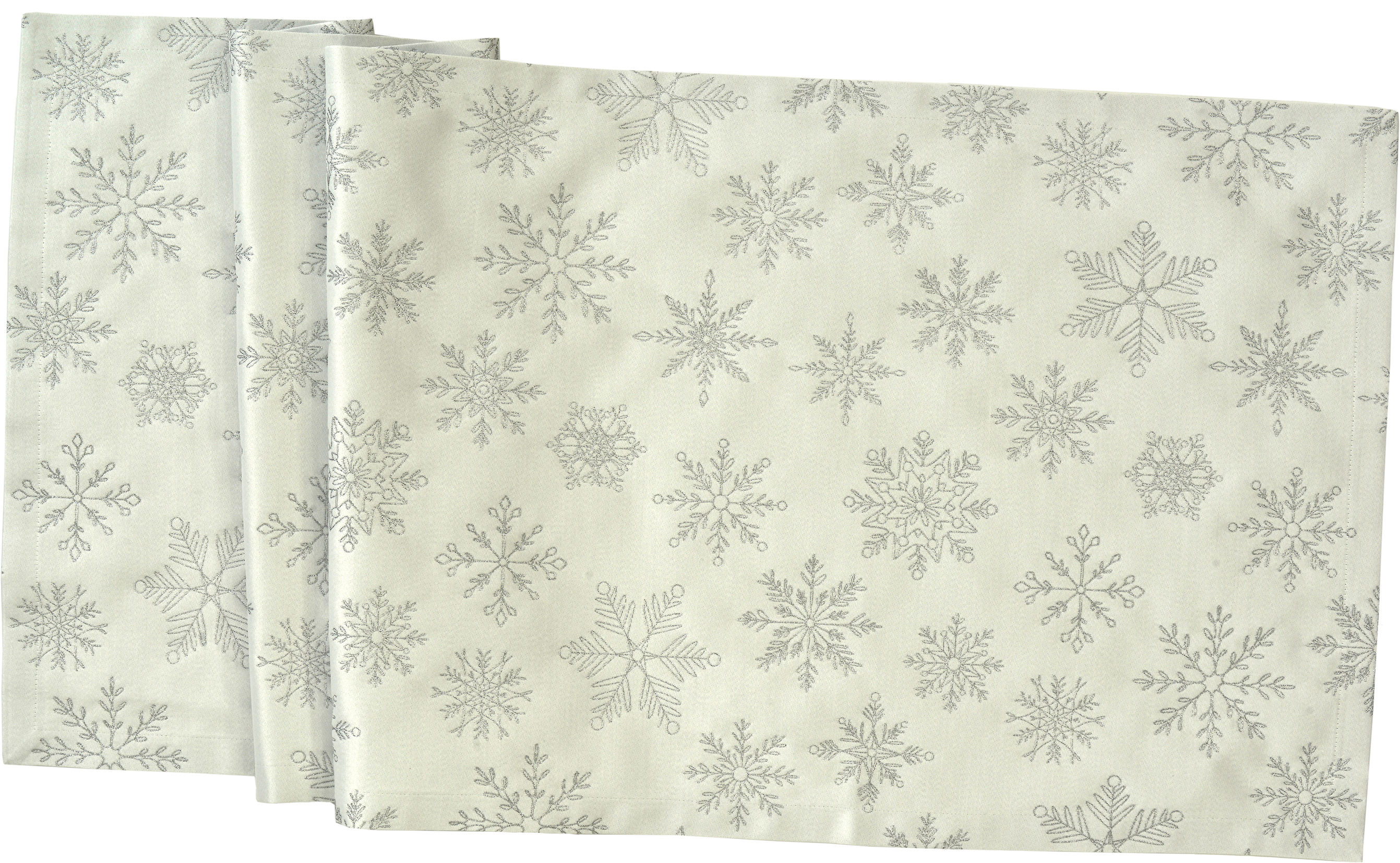 Tischläufer Cristallo Luce - 40x100cm, ecru/silver