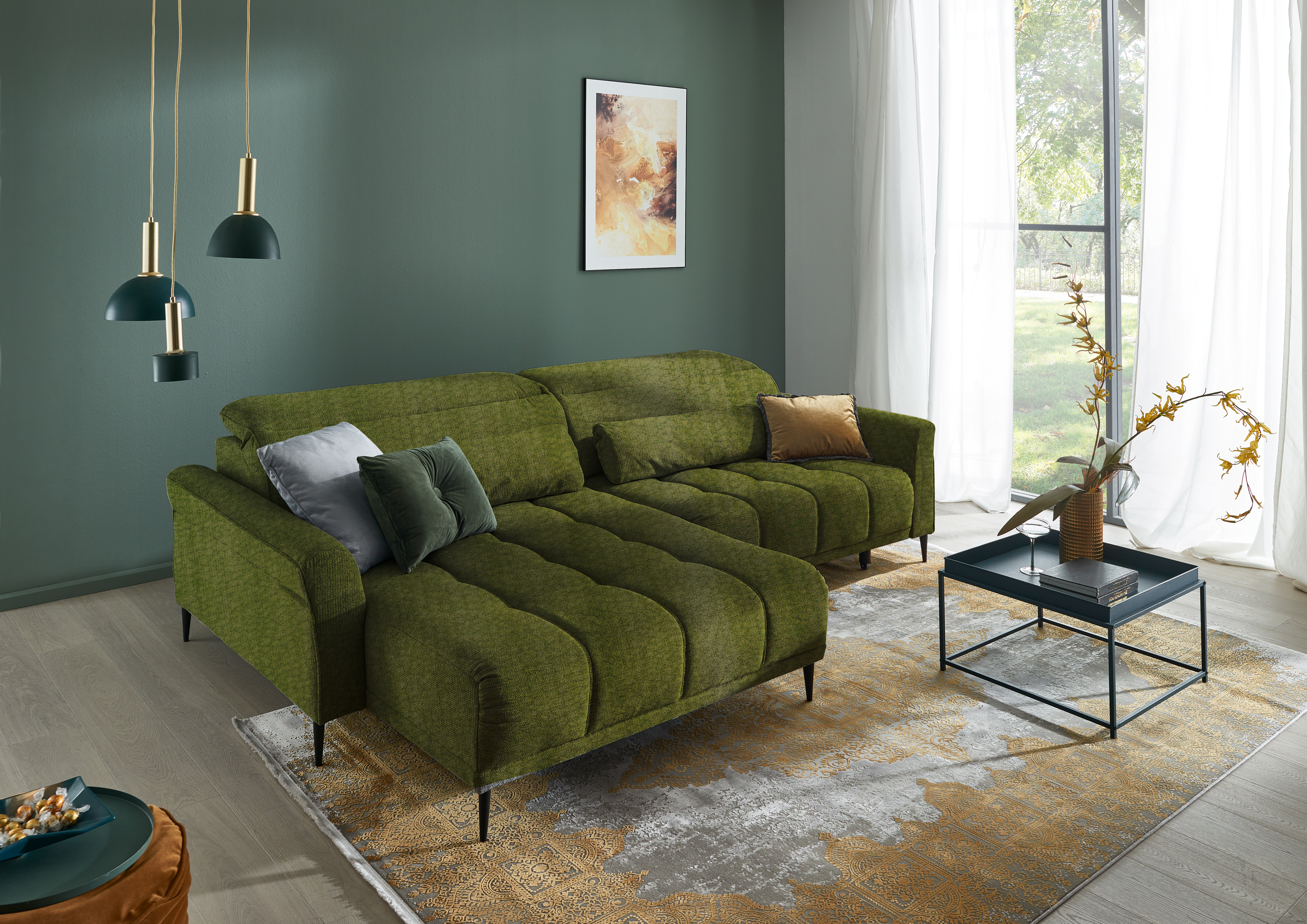 Ecksofa, oliv - MyStyle 2158