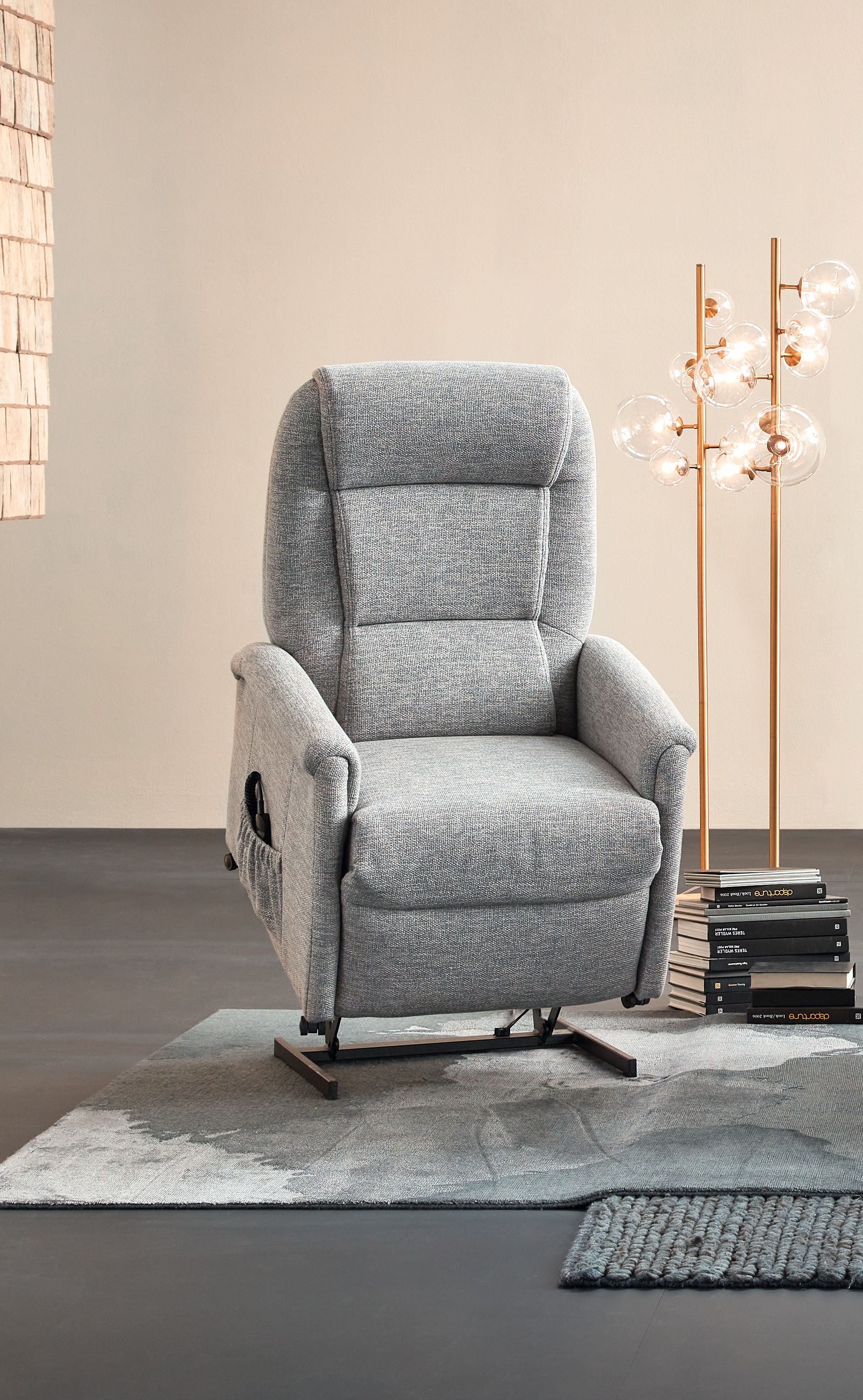Relaxsessel, Stoff darkblue - EM Mainz