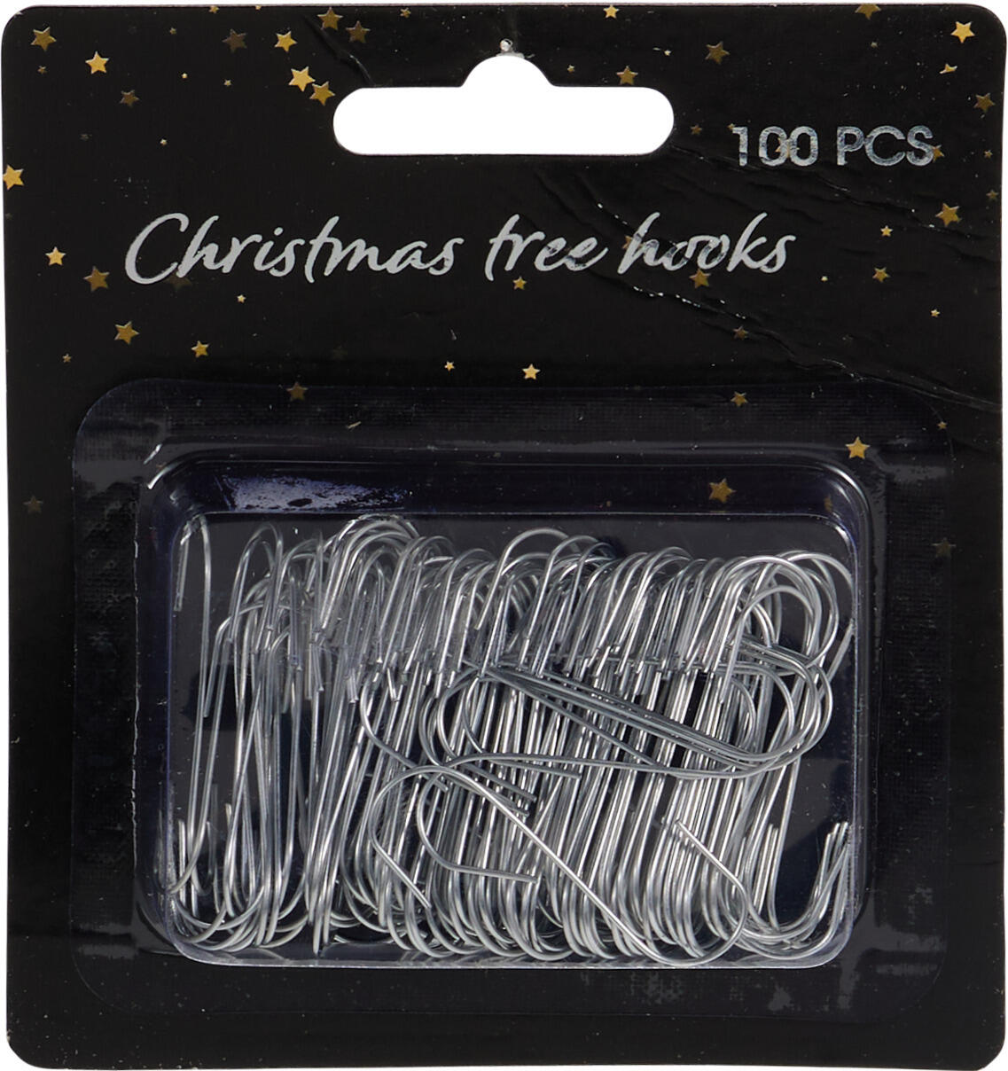 Weihnachtskugelhaken, 100 Stück - Kunststoff, transparent