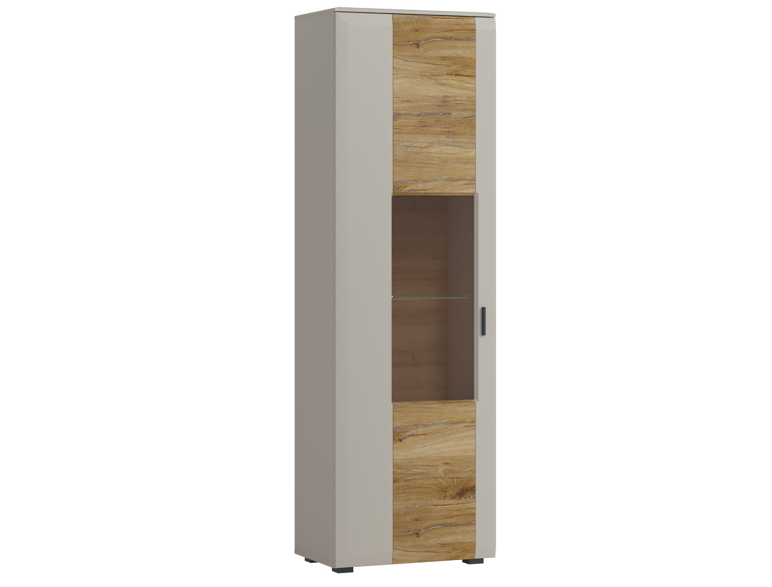 Vitrine, Kieselgrau, Front Eiche clay grey - Widela