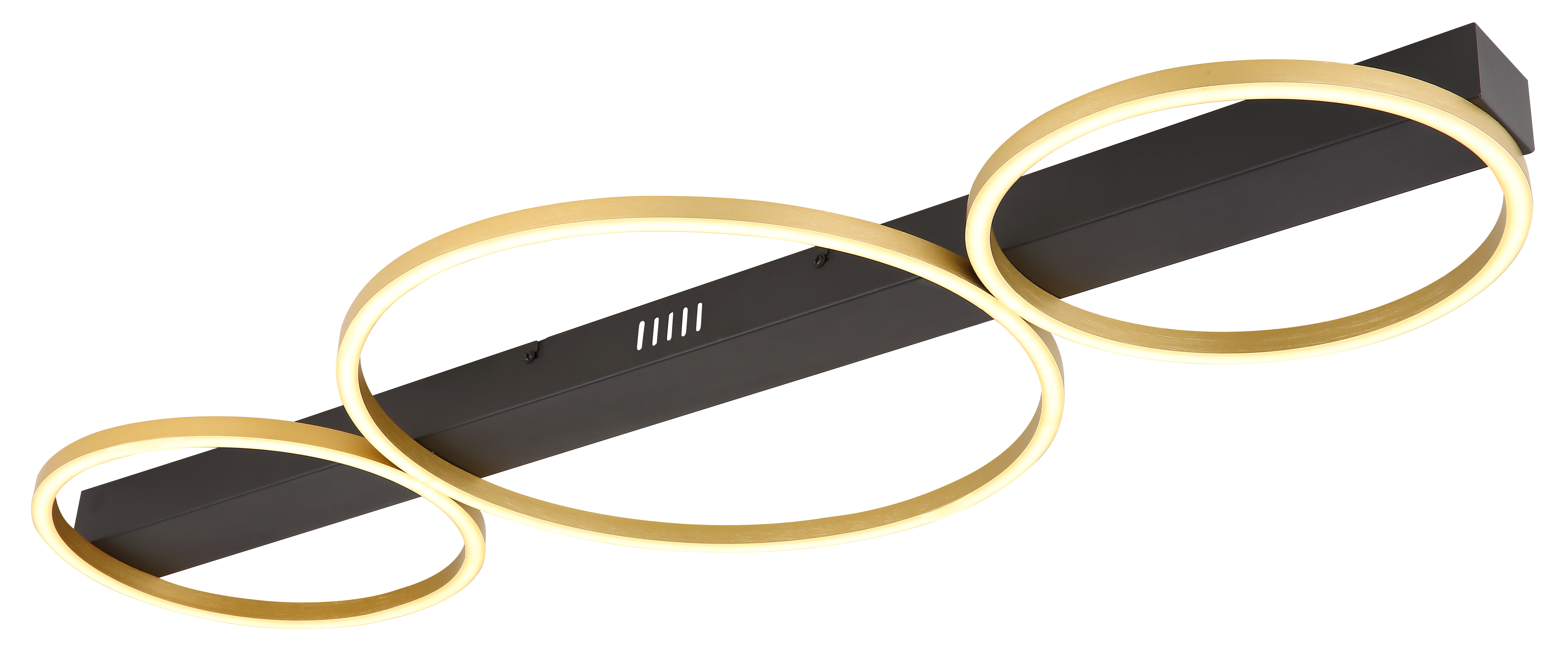 Deckenleuchte LUFFY - LED, Schwarz Matt/Messing Matt, 93x39,4x5,3cm