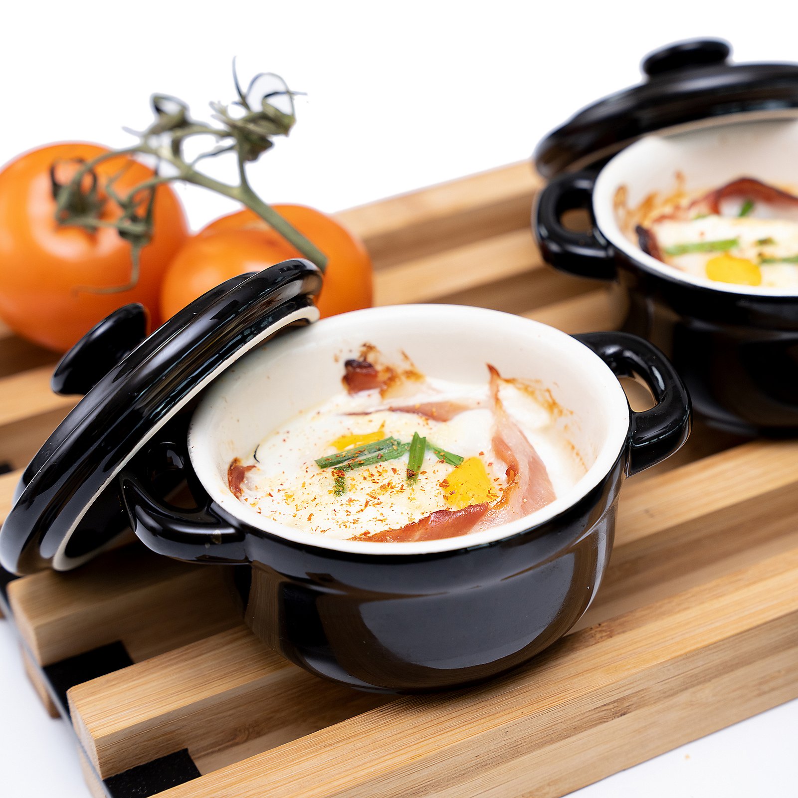 Servier-und Auflaufform Malin 9,5x14 cm - Keramik schwarz