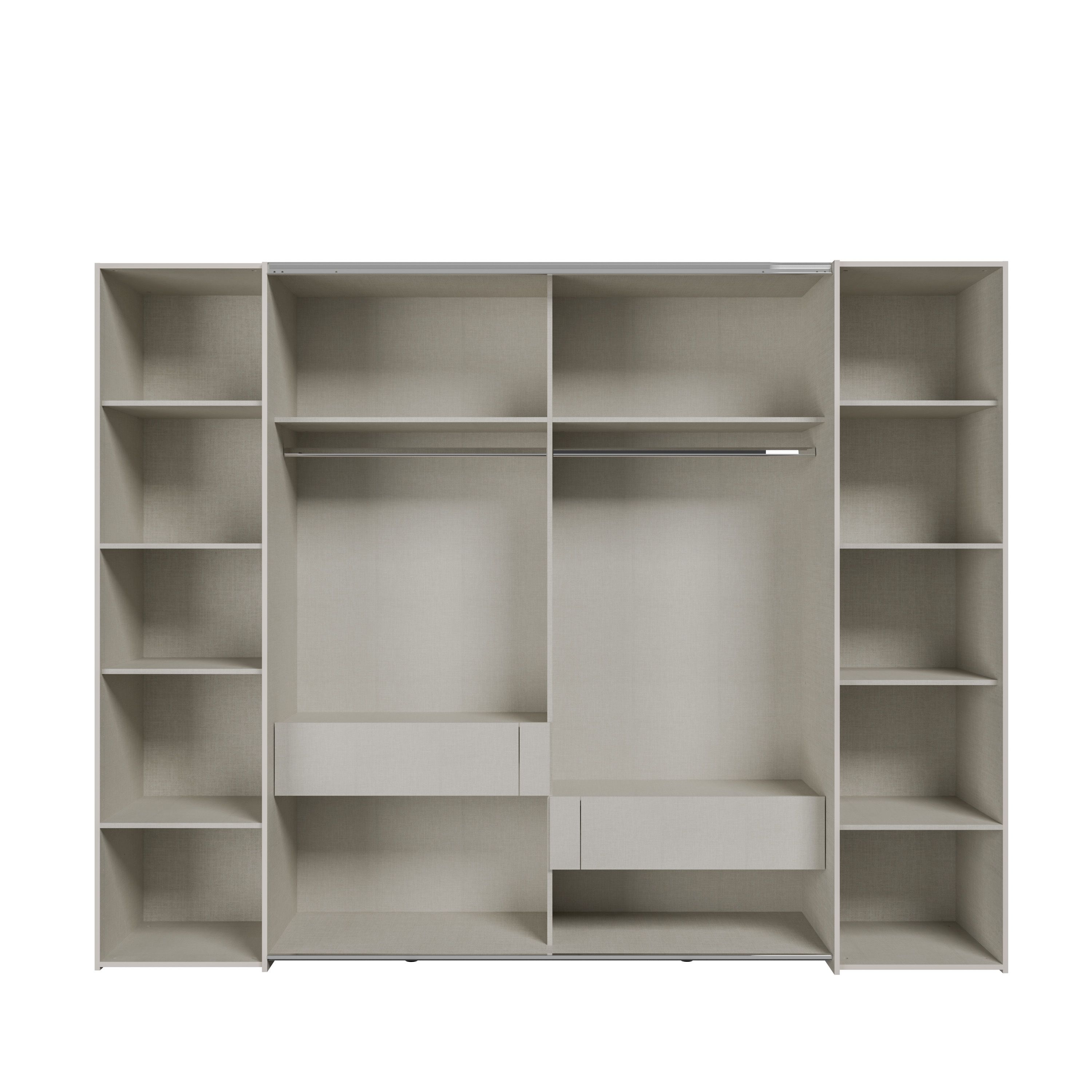 Schwebe-/Drehtürenschrank, Dekor sand - Fahda