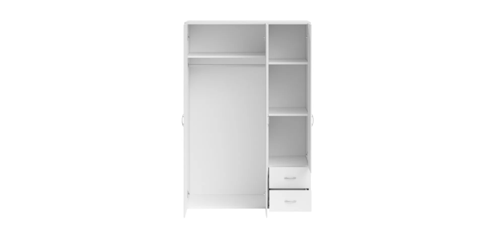 Drehtürenschrank- B ca. 120 cm, Weiß Drehtürenschrank- B ca. 120 cm, Weiß