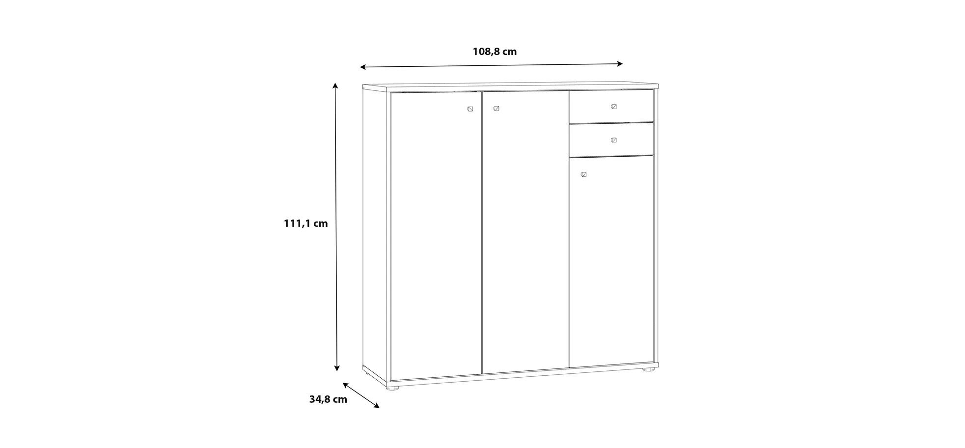 Kommode, Artisan Eiche - Faik