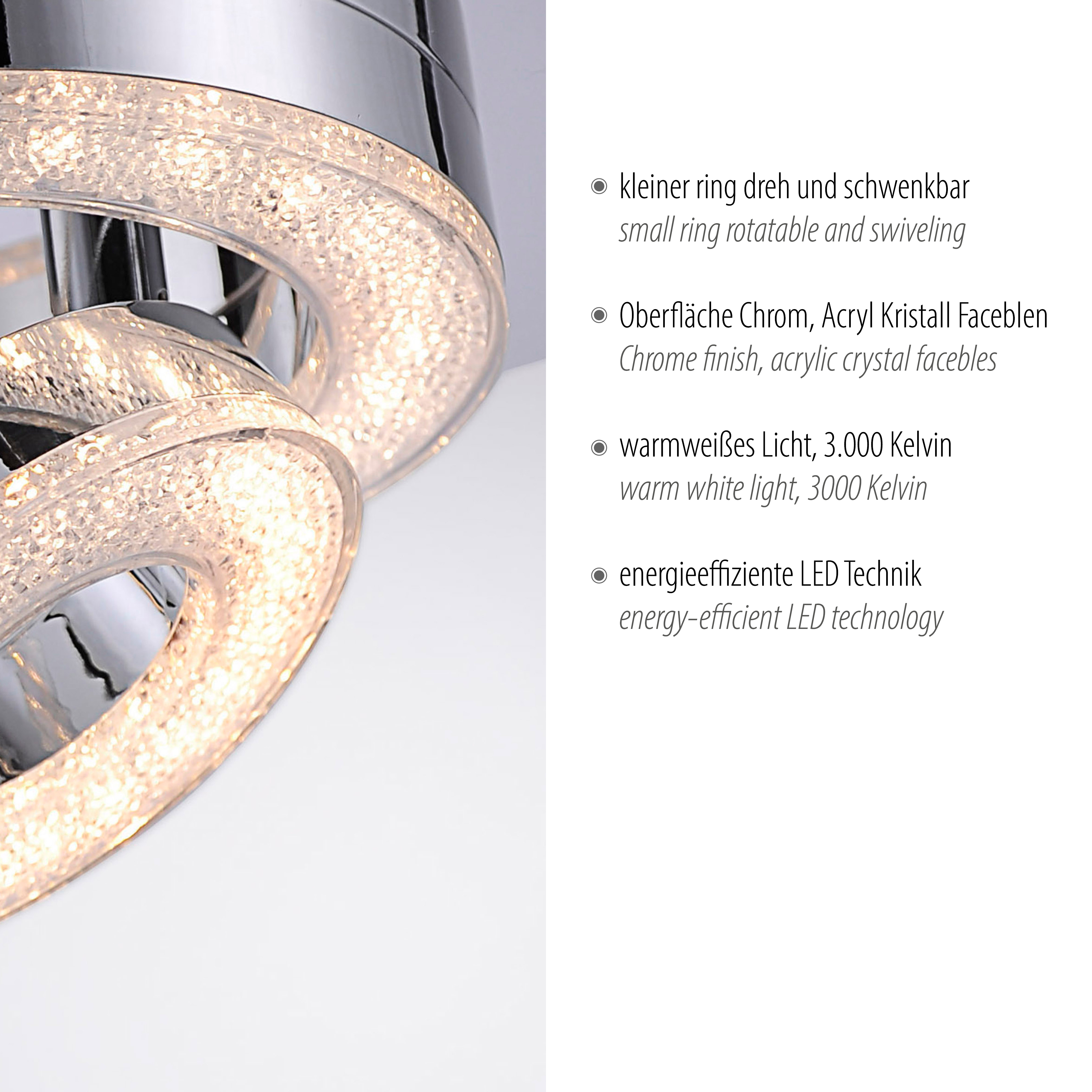 LED - Deckenleuchte Tim - 2 Strahler