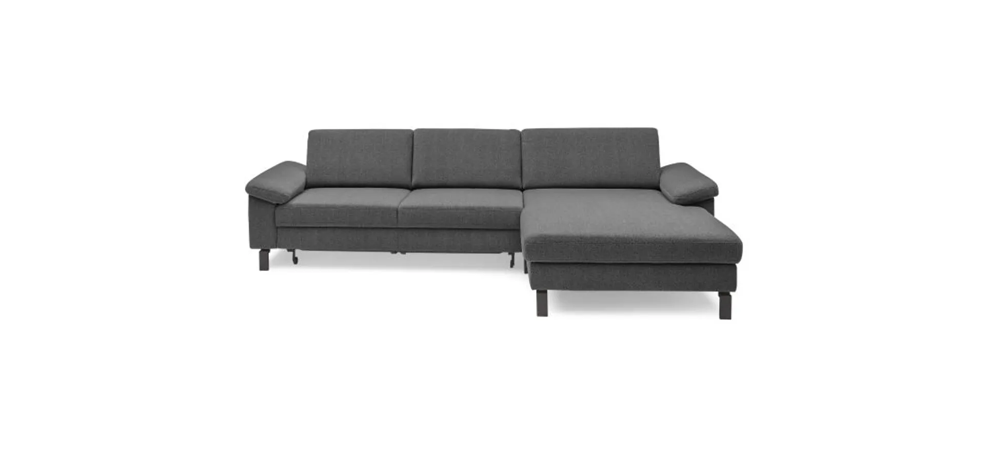 Ecksofa CALM MOVE - 2,5-Sitzer, Ecke rechts inkl. Schlaffunktion, Microfaser, Schwarz