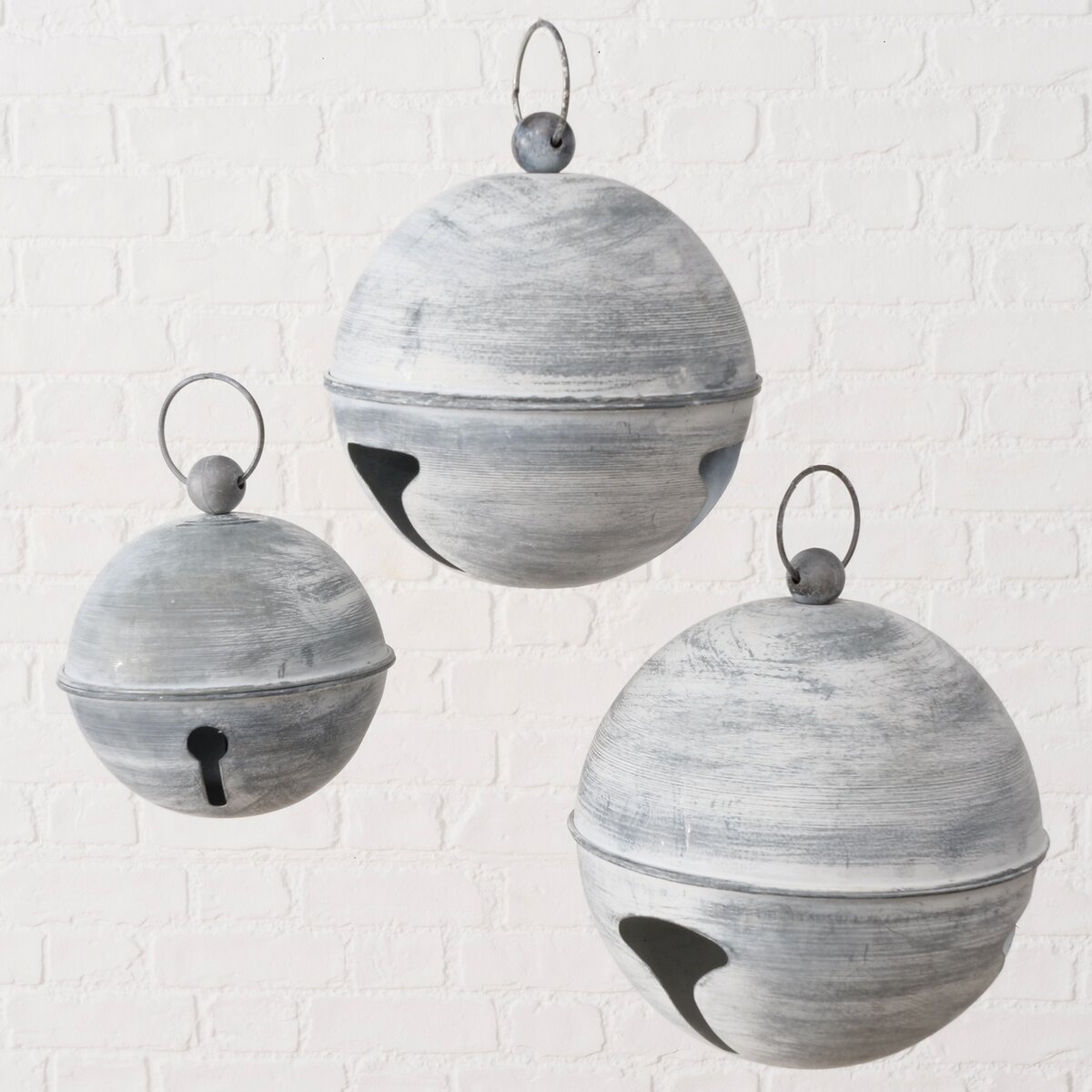 Dekoanhänger Annabella, Glocke - H 21,00 cm, D 21,00 cm, Eisen grau