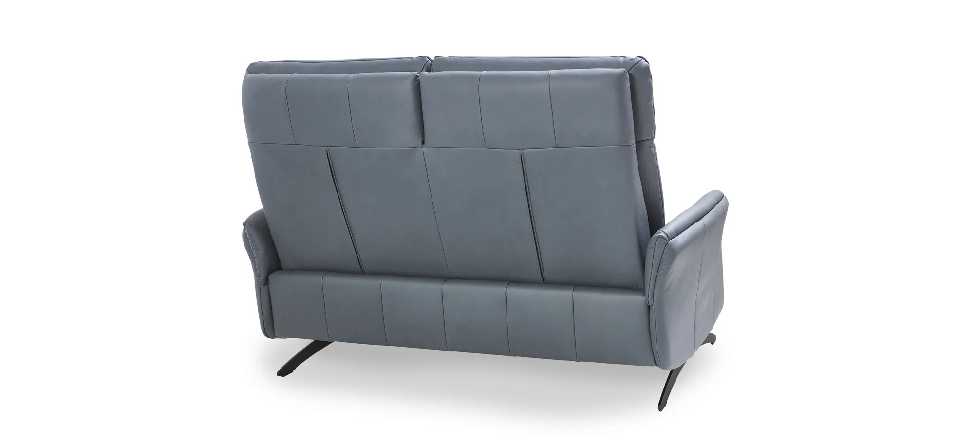Sofa - 2,5-Sitzer, Leder, Graublau