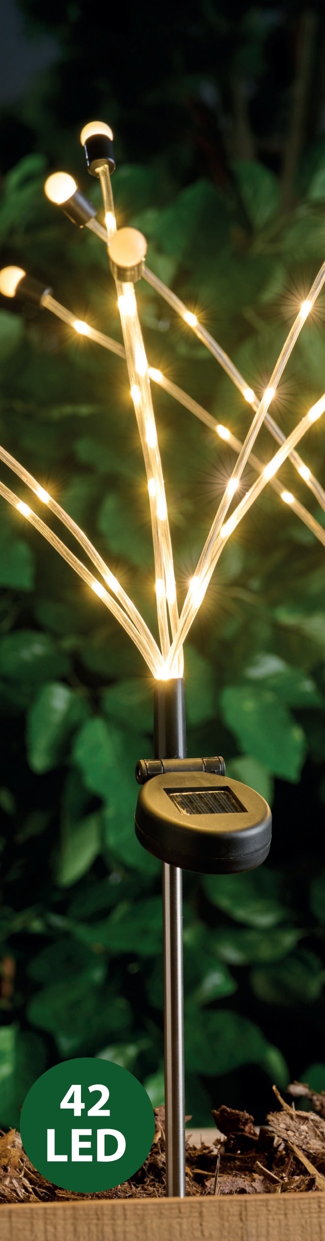 Solar LED Gartenstecker Glühwürmchen - warmweiß, 70cm, ip44