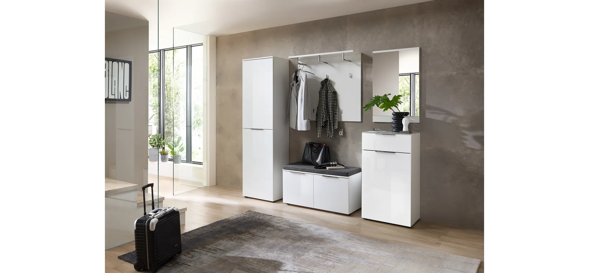 Garderobenpaneel, weiß - Ilaria