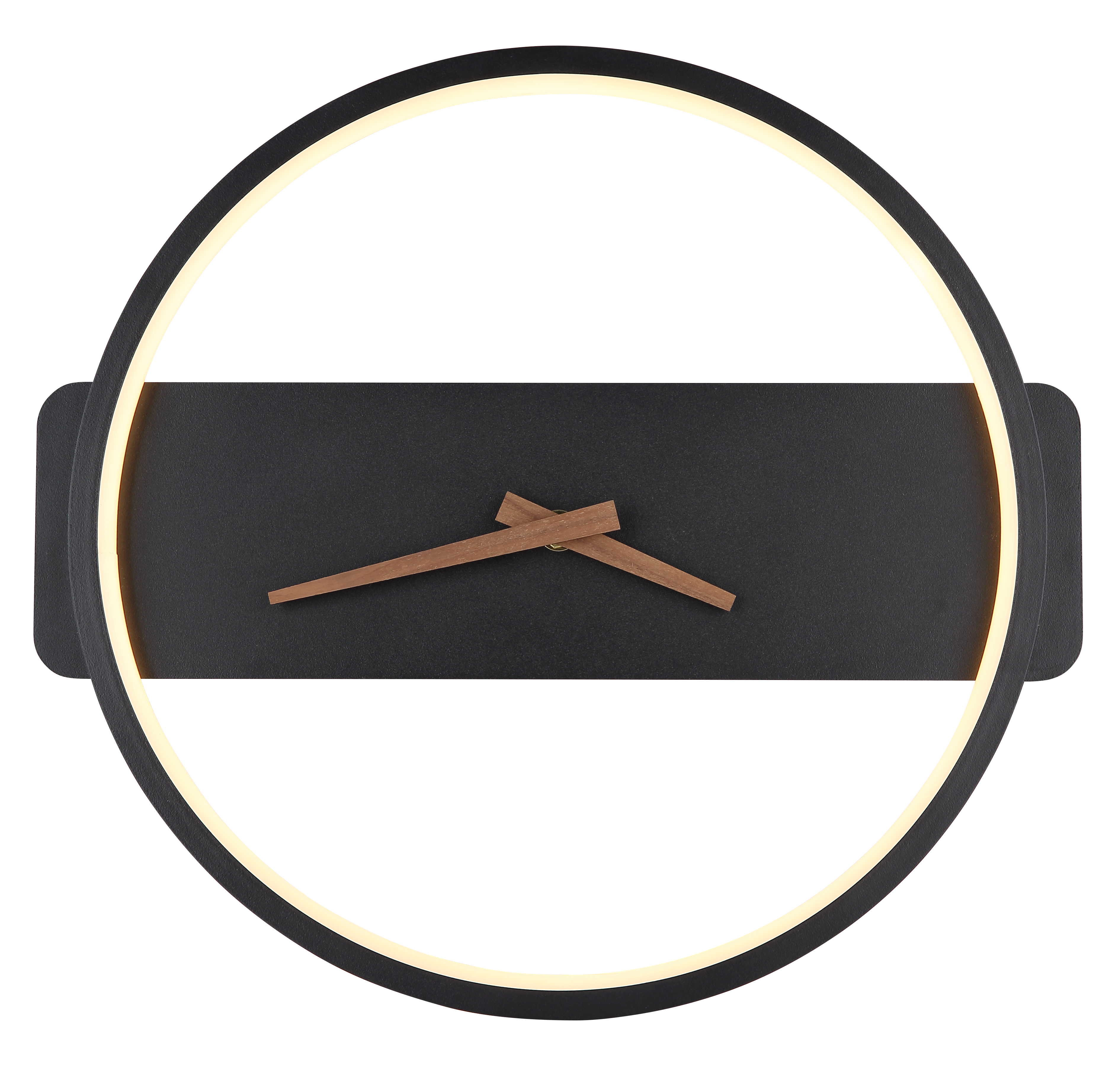 Wanduhr - schwarz, Acryl opal, eckig