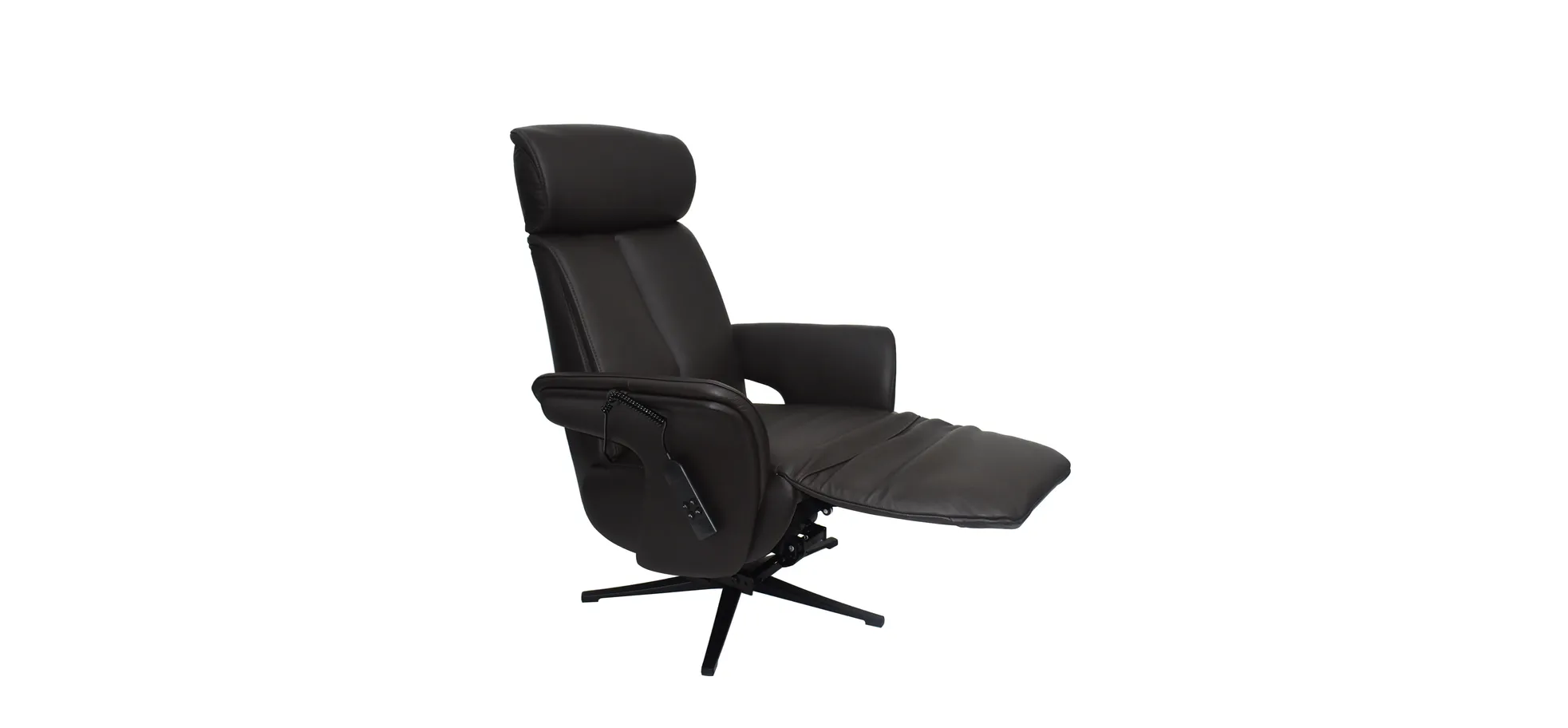 Fernsehsessel, Leder schokobraun - Mathis