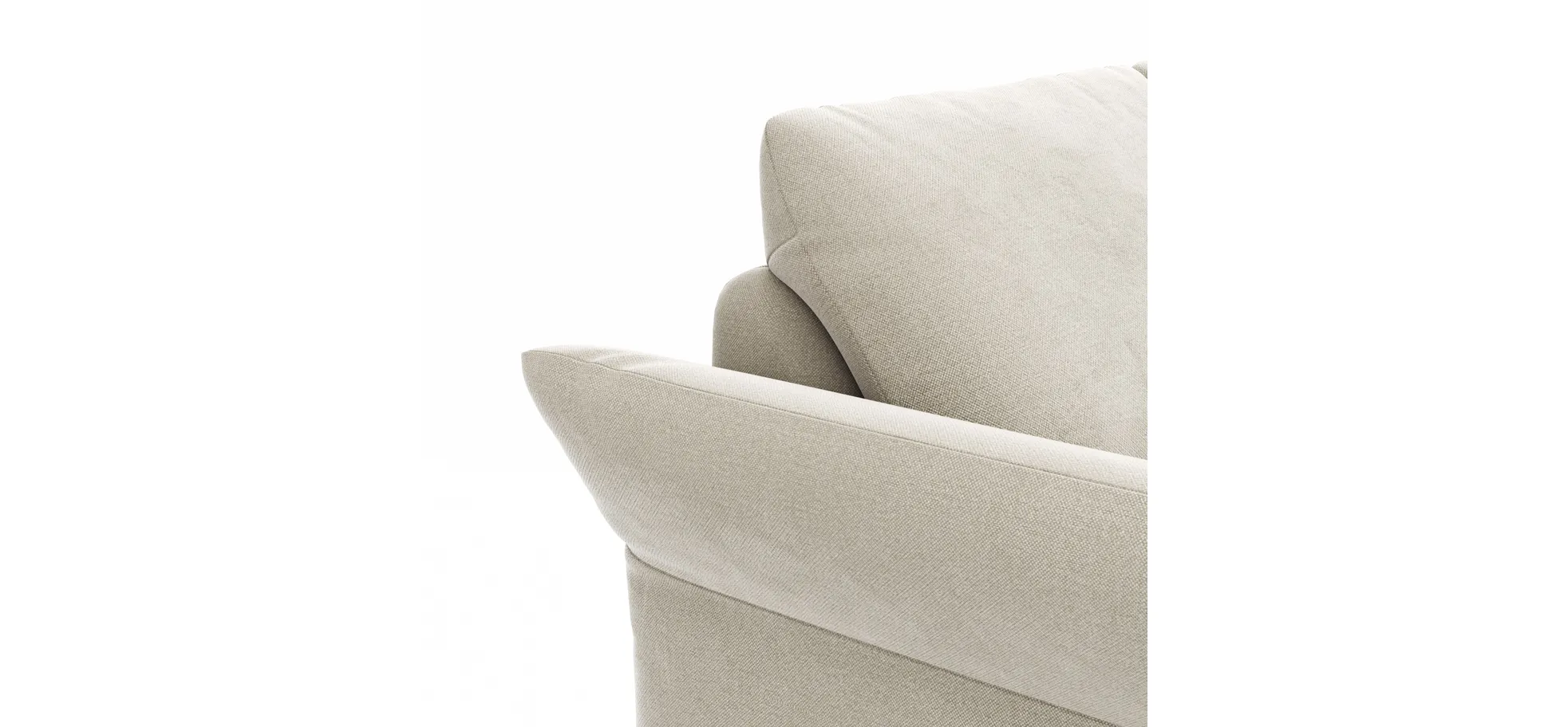 Sofa Gotera -  2,5-Sitzer inkl. Rückenlehne verstellbar, Stoff, Natur