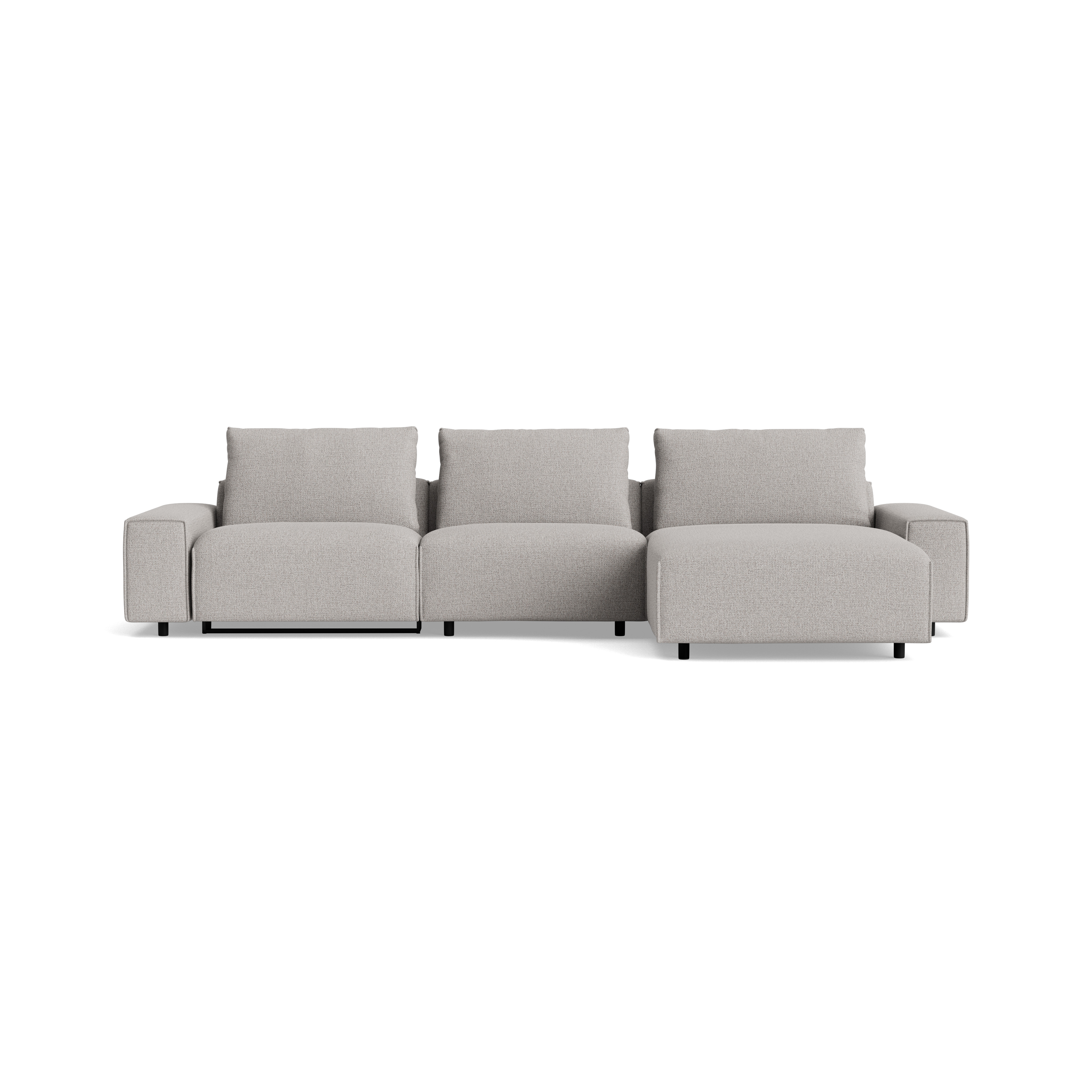 Ecksofa, Stoff grau - Natura Home Serava Plus