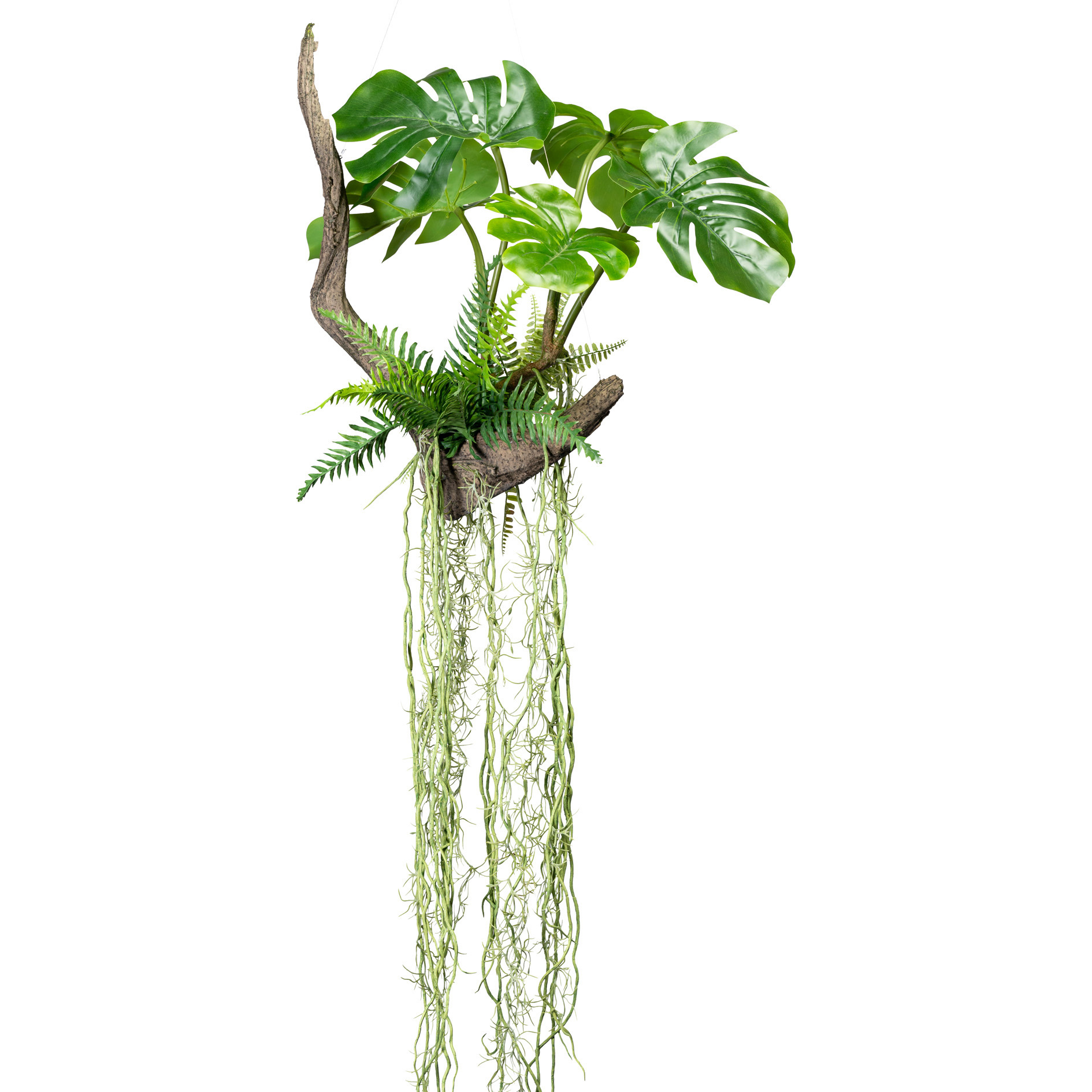 Kunstphilodendron - Splitphilodendron x5 Bl., m. Drahthänger