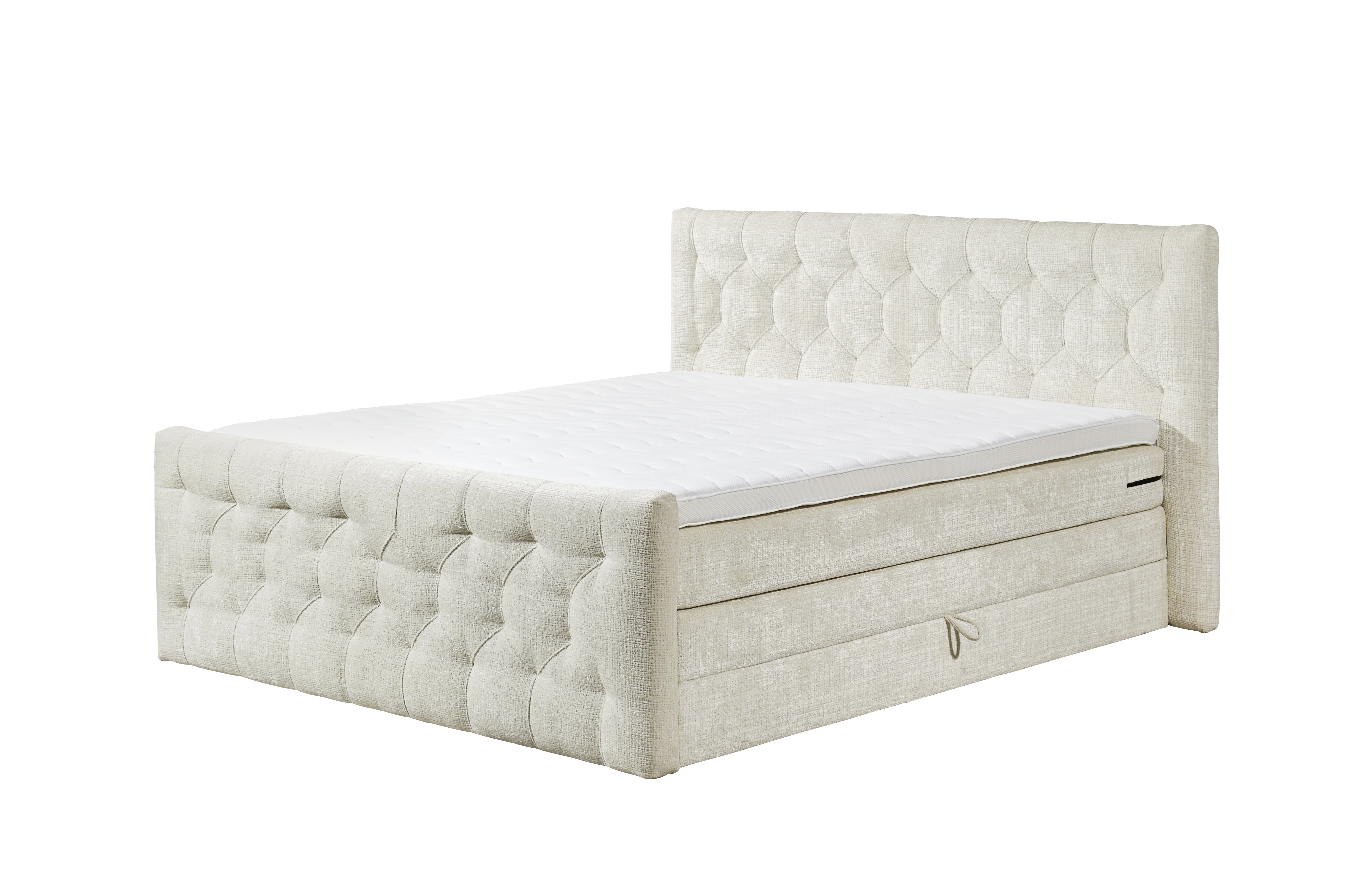 Boxspringbett, ivory - Evellin