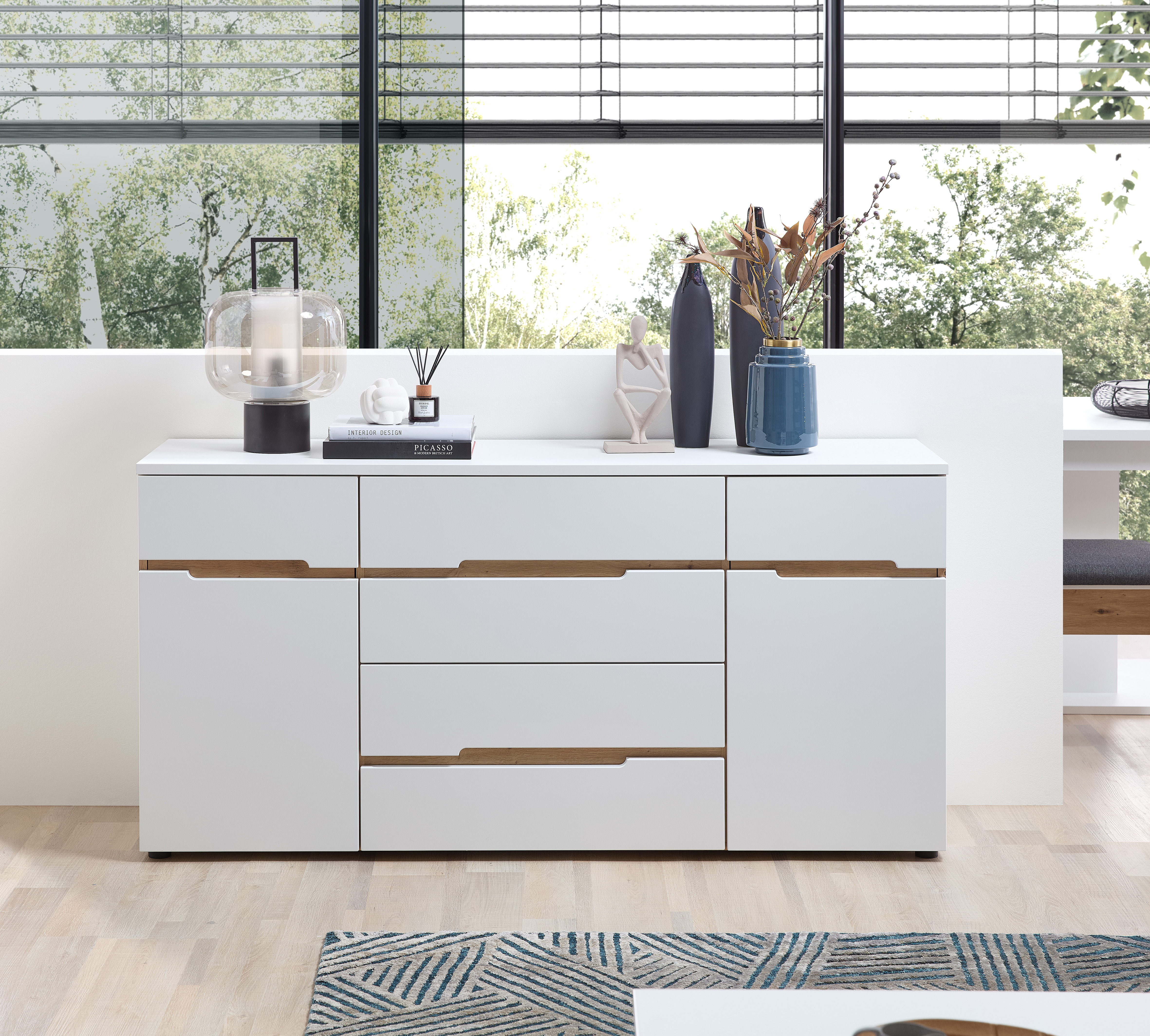 Sideboard, weiß supermatt MDF - Ilario