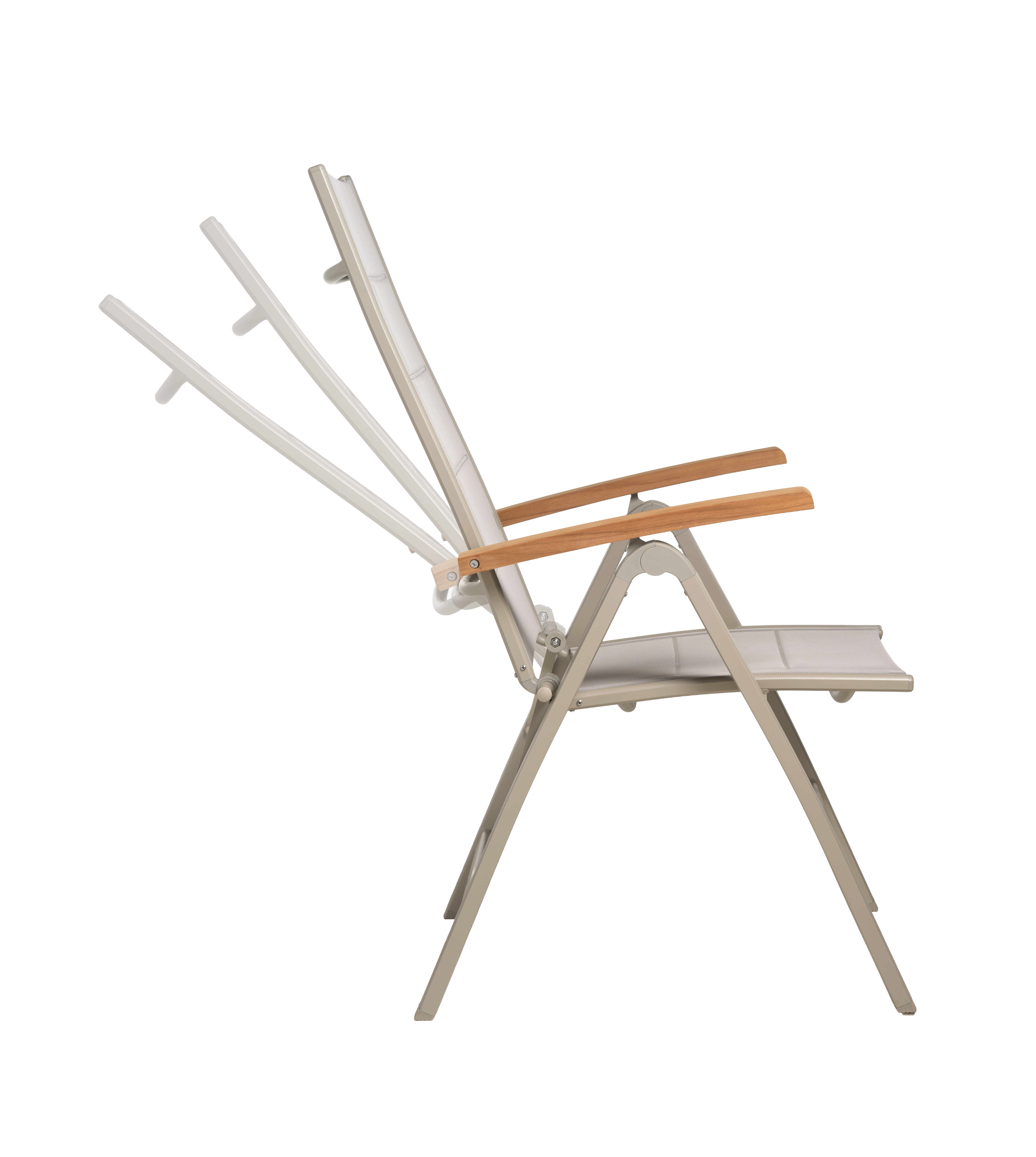 Klappsessel, Aluminium und Teak  - Unicamo