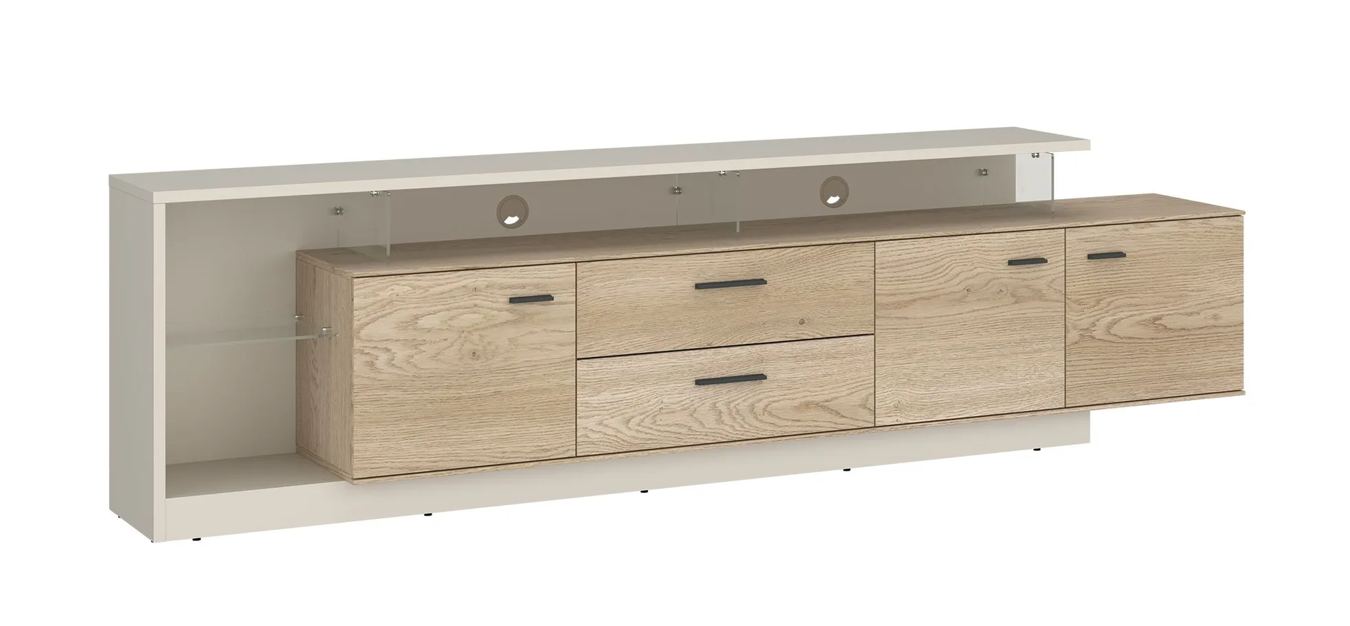Lowboard, Eiche, Cashmere - Waleah